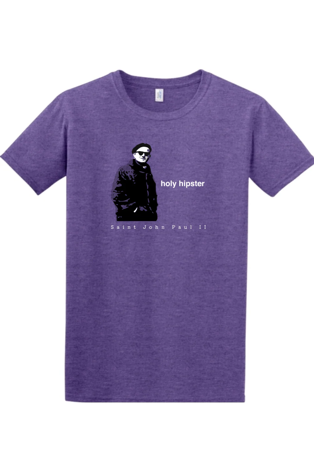 Holy Hipster - St. John Paul II Adult T-shirt - Image 6