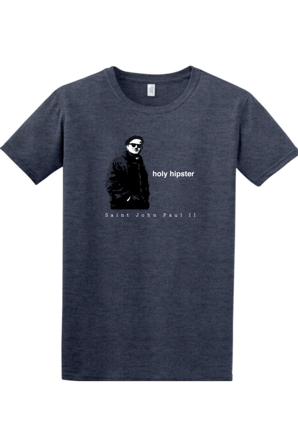 Holy Hipster - St. John Paul II Adult T-shirt - Image 7