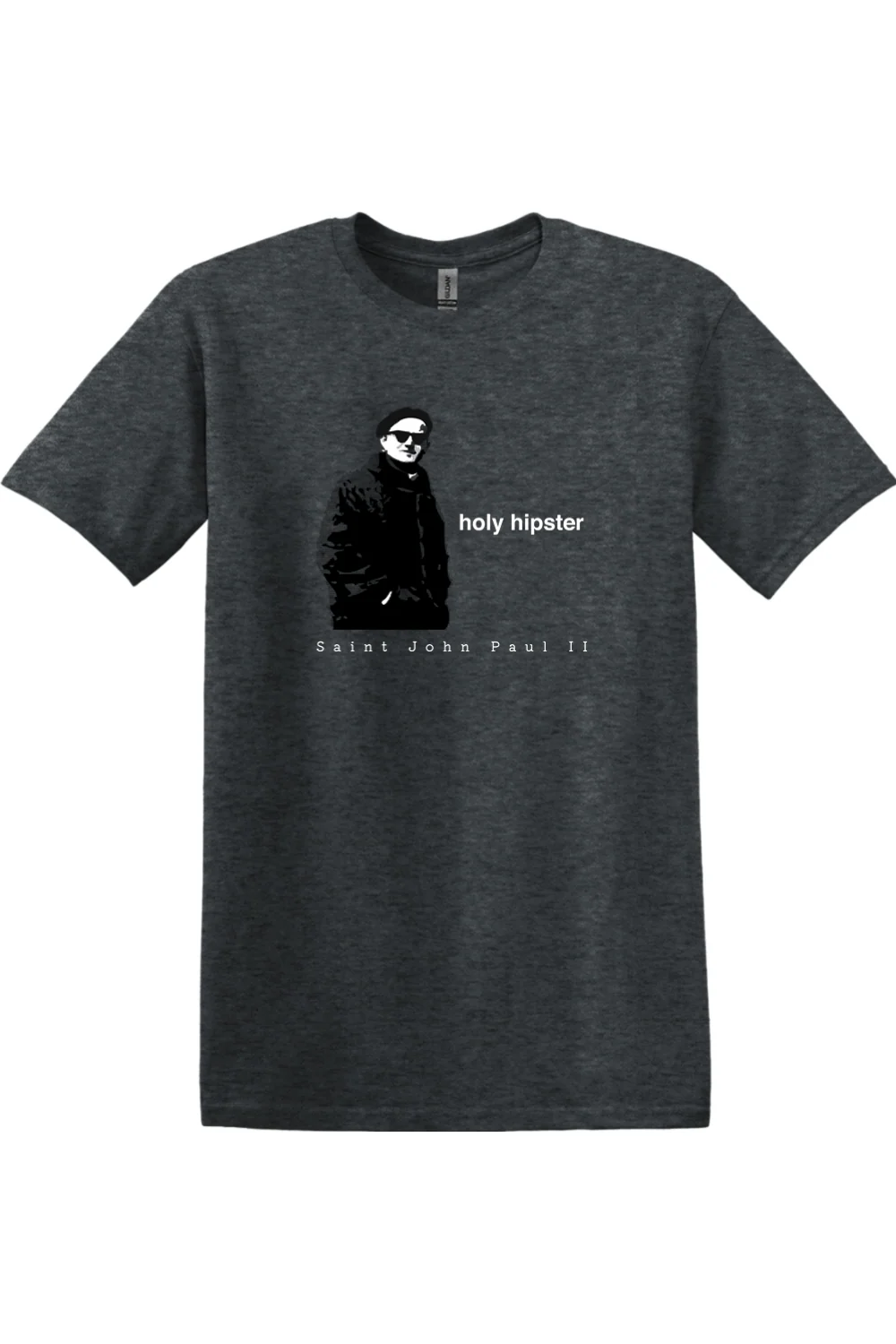 Holy Hipster - St. John Paul II Adult T-shirt - Image 9