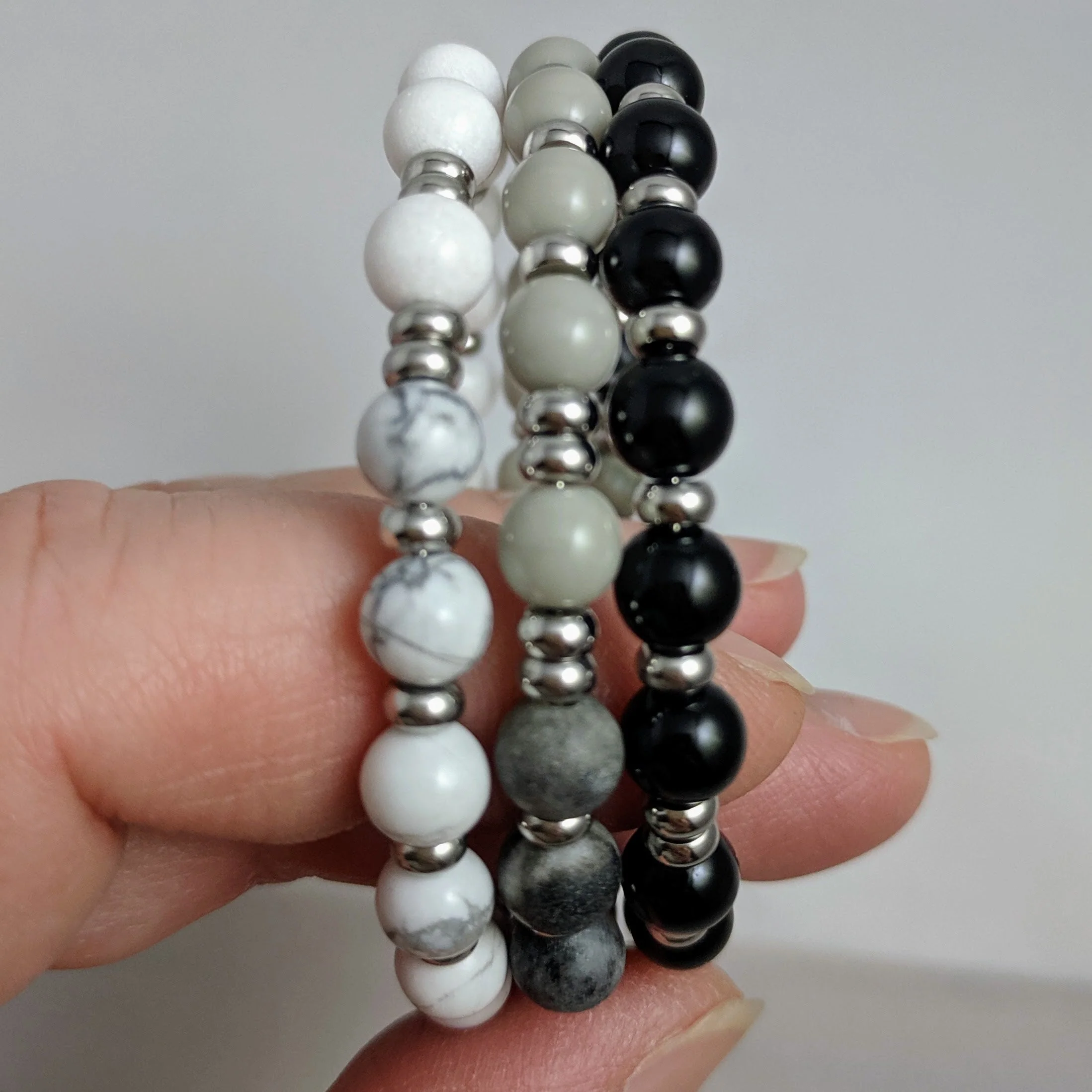 Holy Souls Rosary Bracelet Wrap (stainless steel spacers) - Image 3