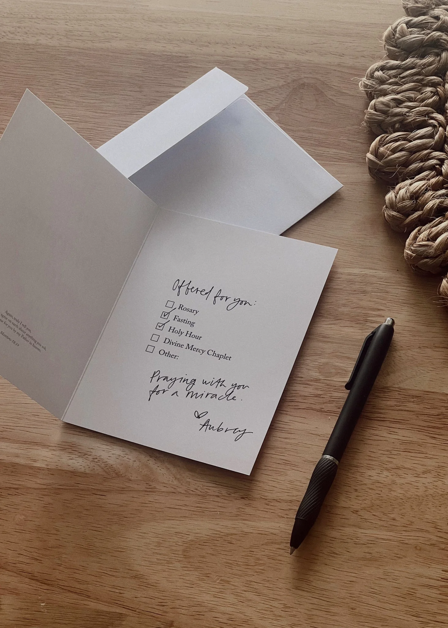 "I'm Praying With You" Greeting Cards // 5-Pack - Image 3