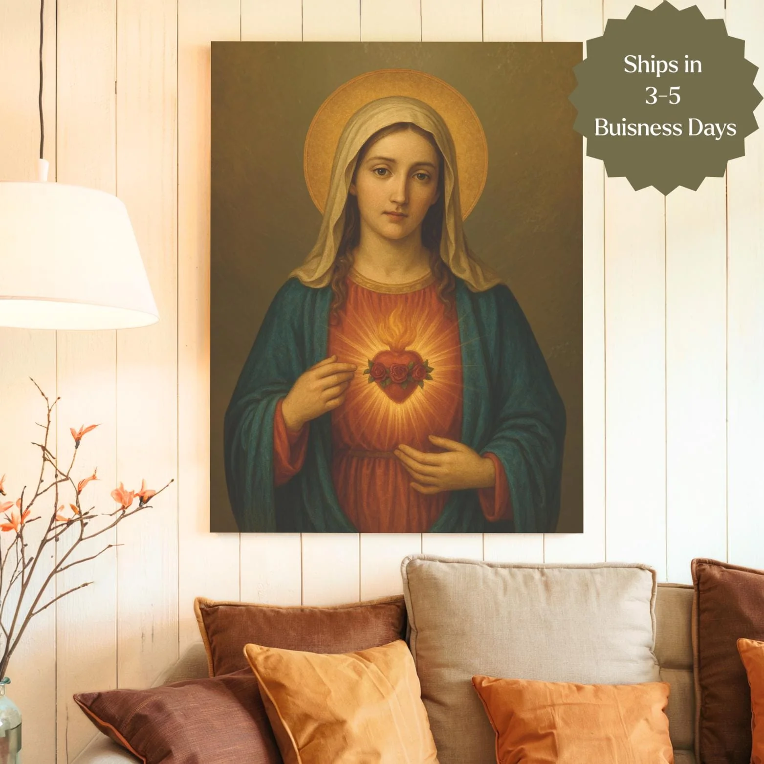 Immaculate Heart of Mary Wall Art Print - Image 2