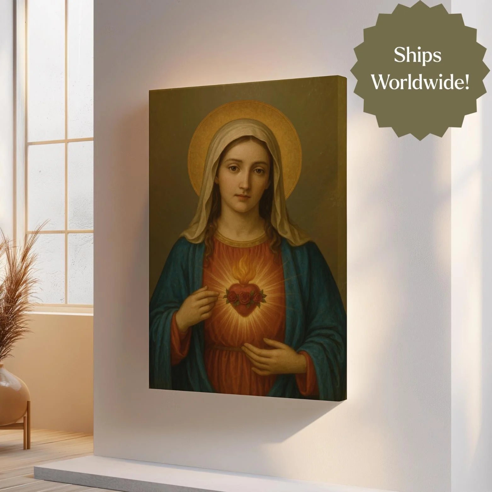 Immaculate Heart of Mary Wall Art Print - Image 3