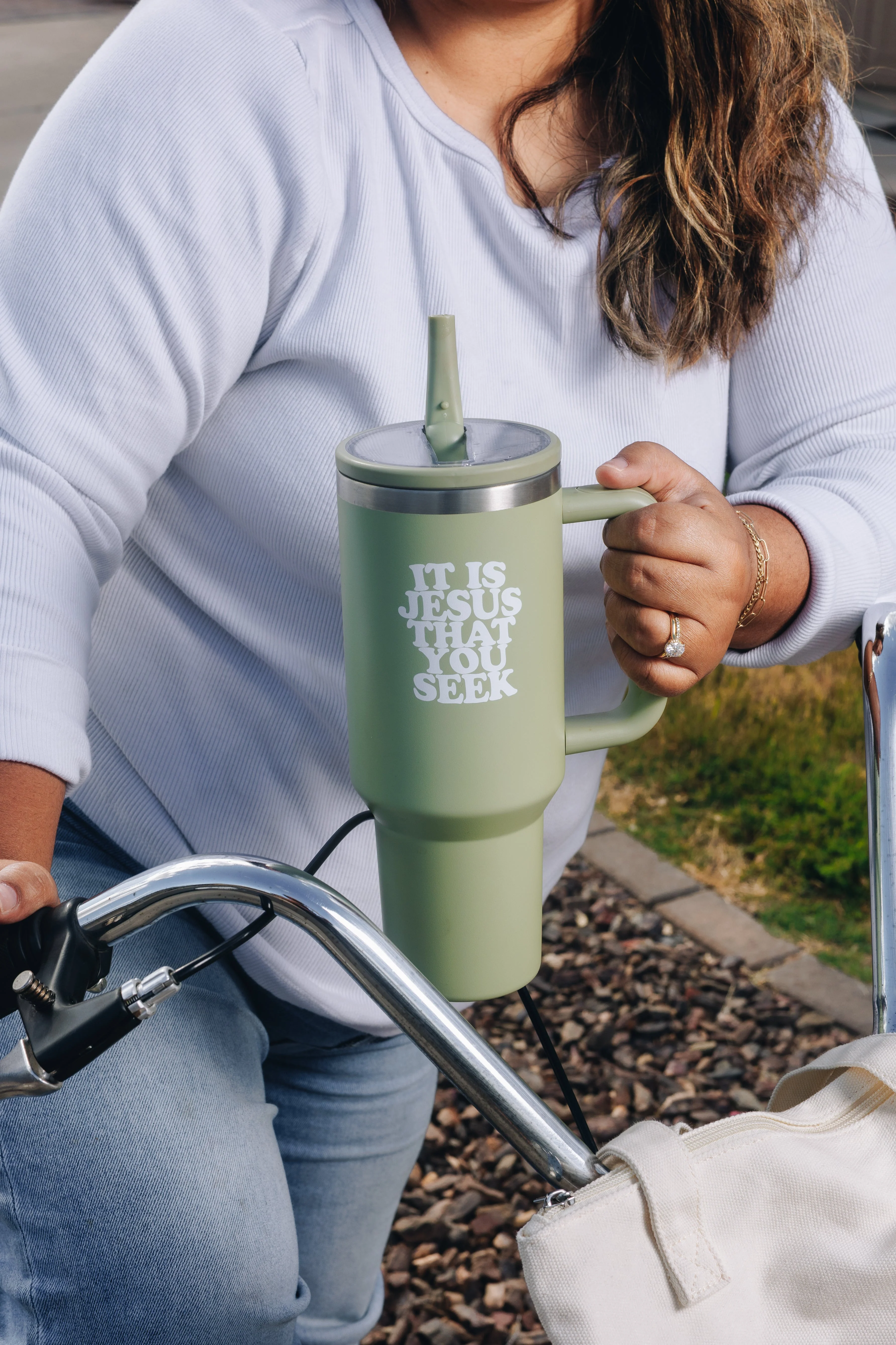 It Is Jesus That You Seek // Ordinary Time 40 oz Water Bottle - Image 3