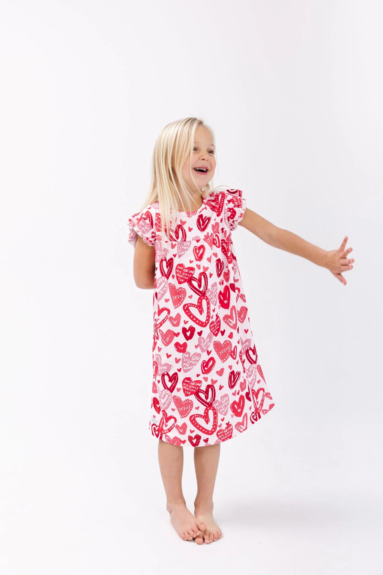 John 3:16 Pink PJ Girls Nightgown Polyester - Image 2