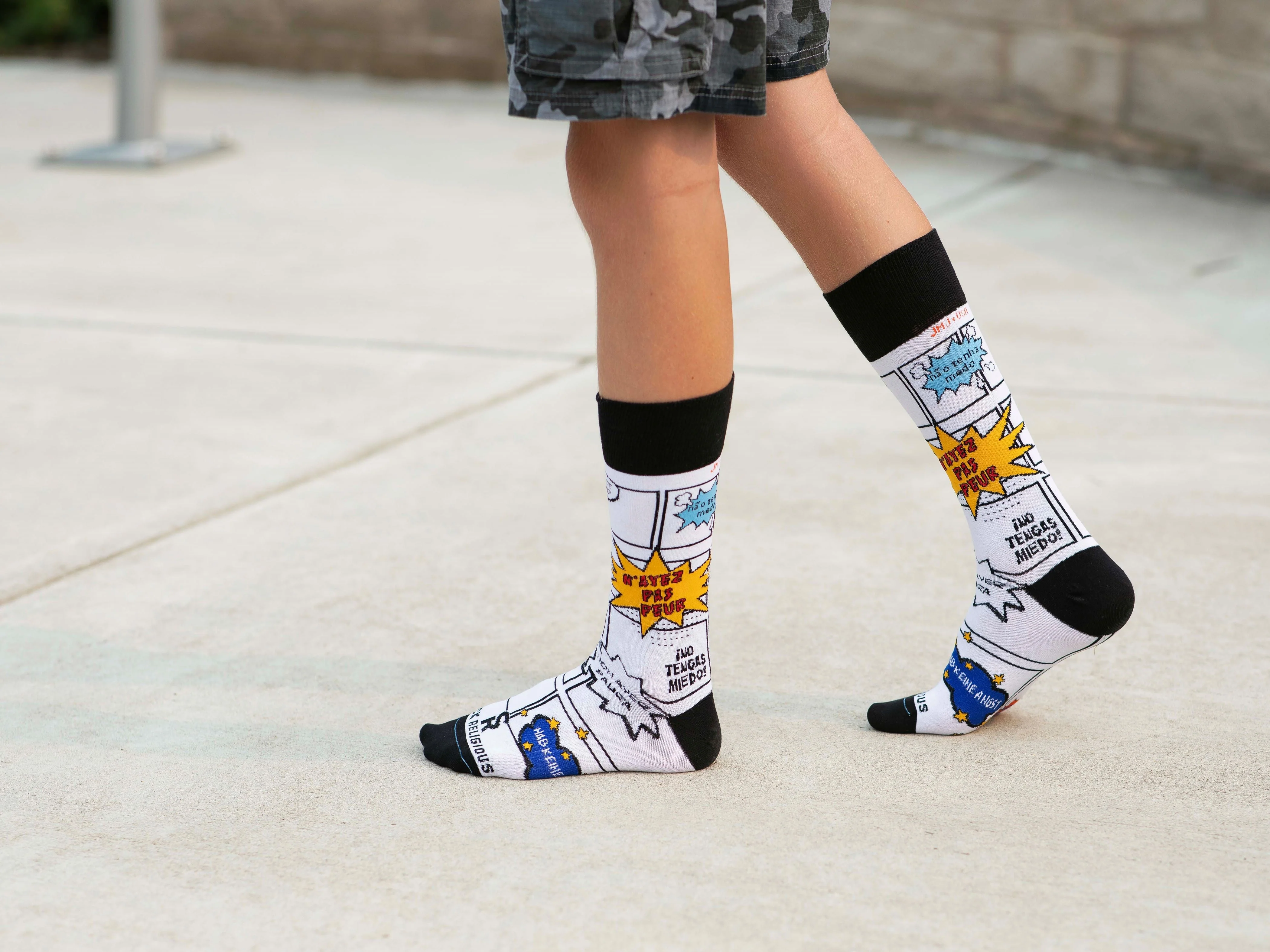 JP II Comic Book Adult Socks - Image 3