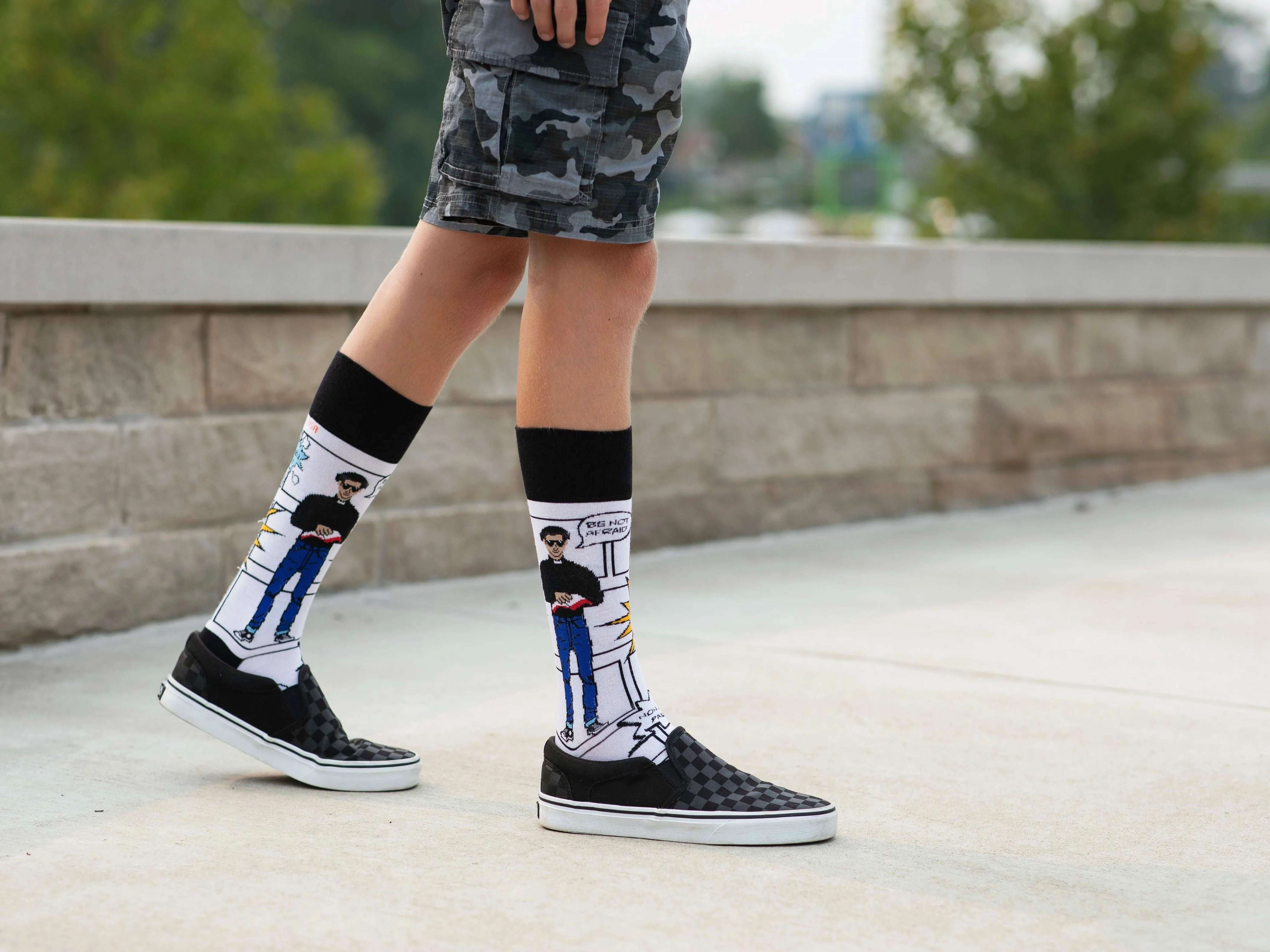 JP II Comic Book Adult Socks - Image 4