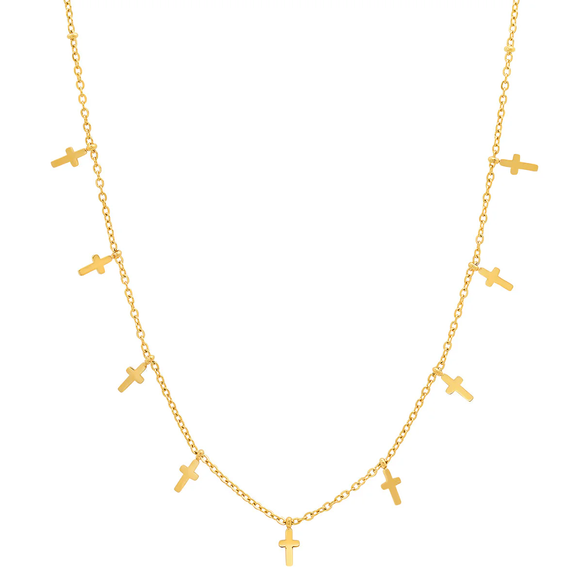 Ladies Stainless Steel Cross Charms Necklace
