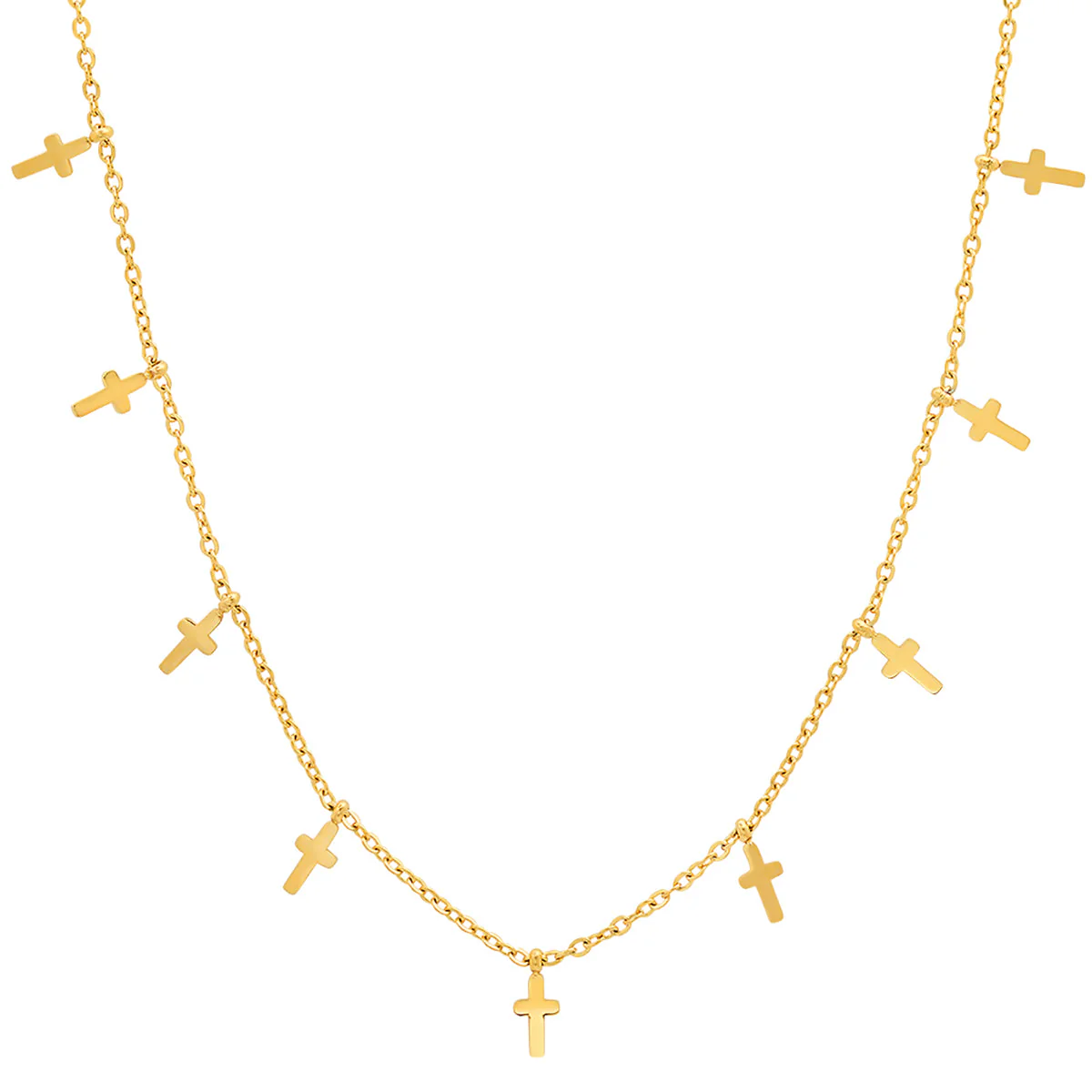 Ladies Stainless Steel Cross Charms Necklace - Image 4