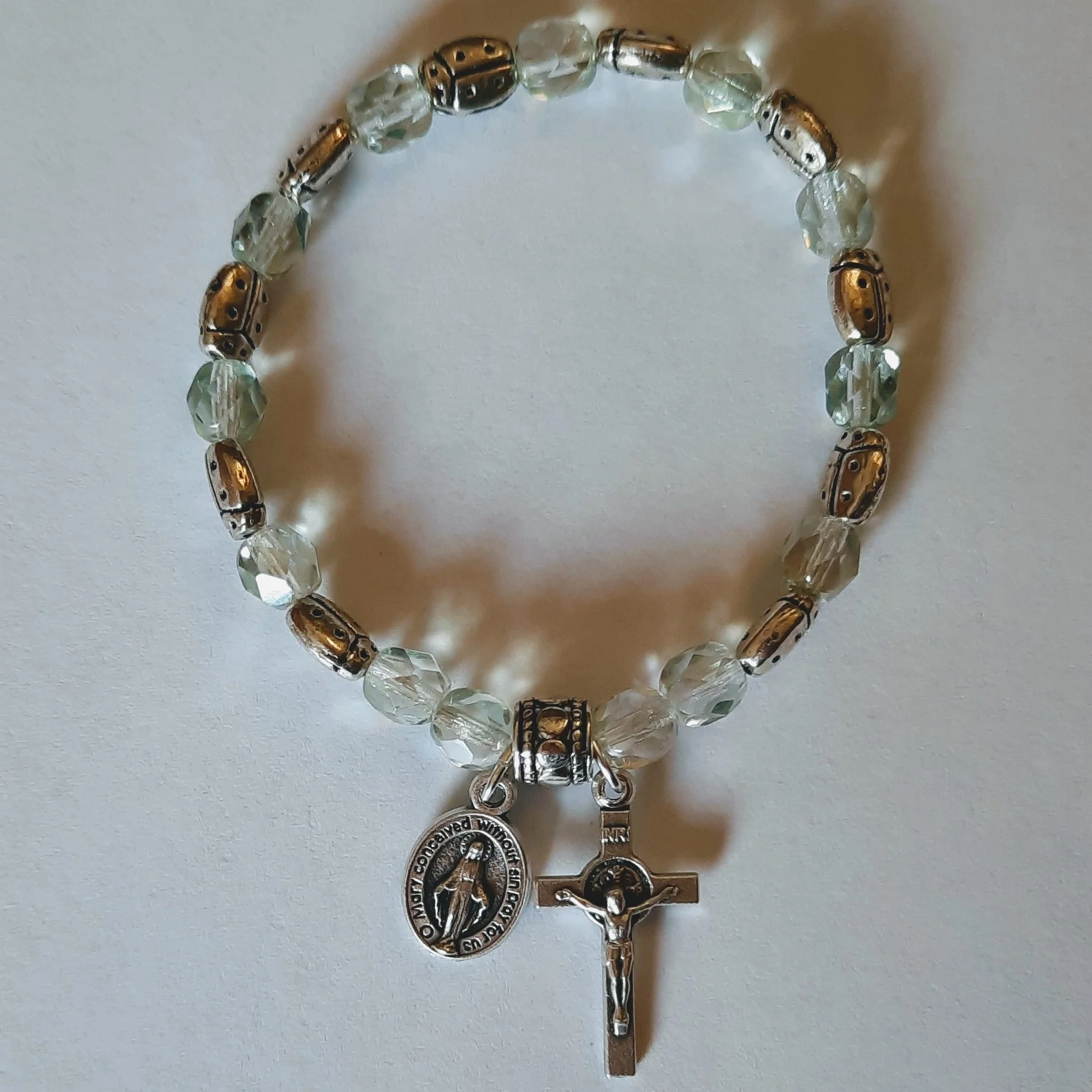 Lady Bug Rosary Bracelet - Image 3
