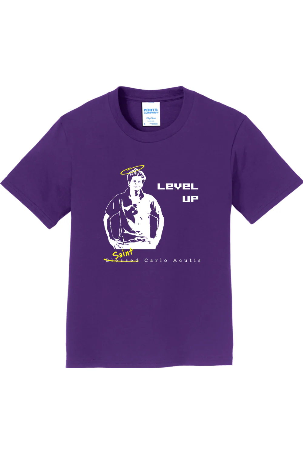 Level Up - St. Carlo Acutis - Youth T-Shirt - Image 2