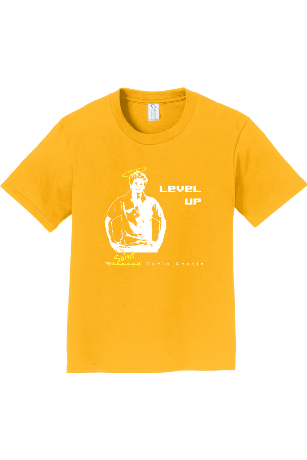 Level Up - St. Carlo Acutis - Youth T-Shirt - Image 4