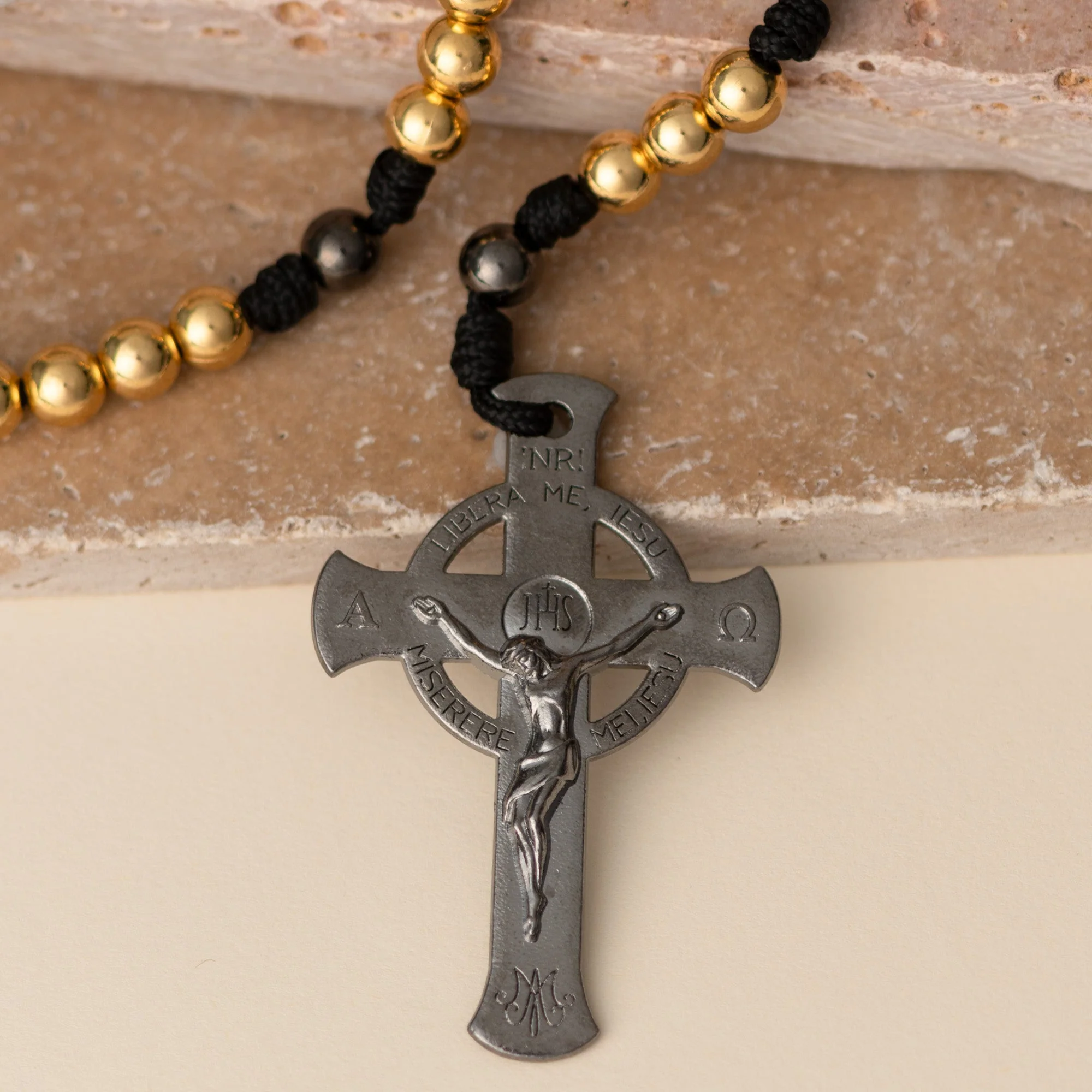 Lifetime Rosaries, Deliverance Cross Rosary, Gold - Image 3