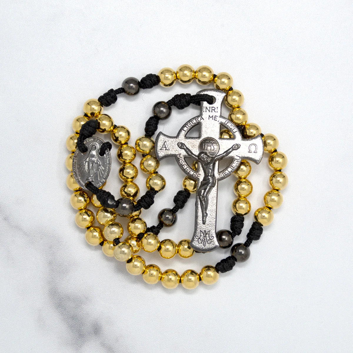 Lifetime Rosaries, Deliverance Cross Rosary, Gold - Image 4