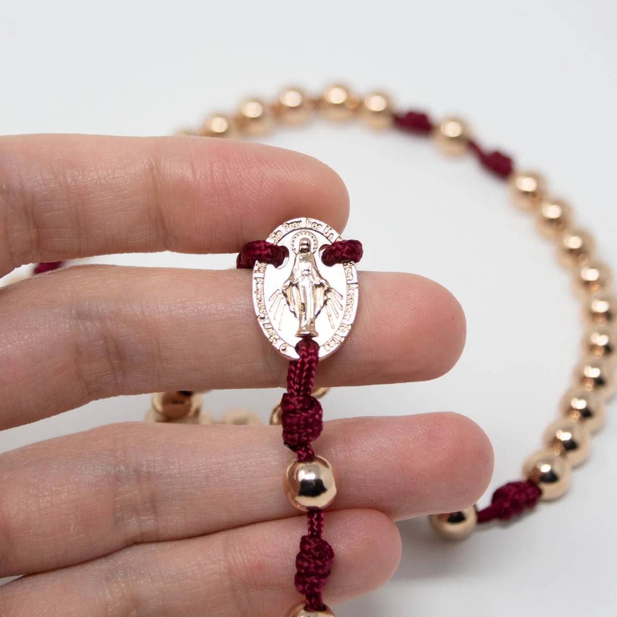 Lifetime Rosaries, Deliverance Cross Rosary, Rose Gold - Image 4