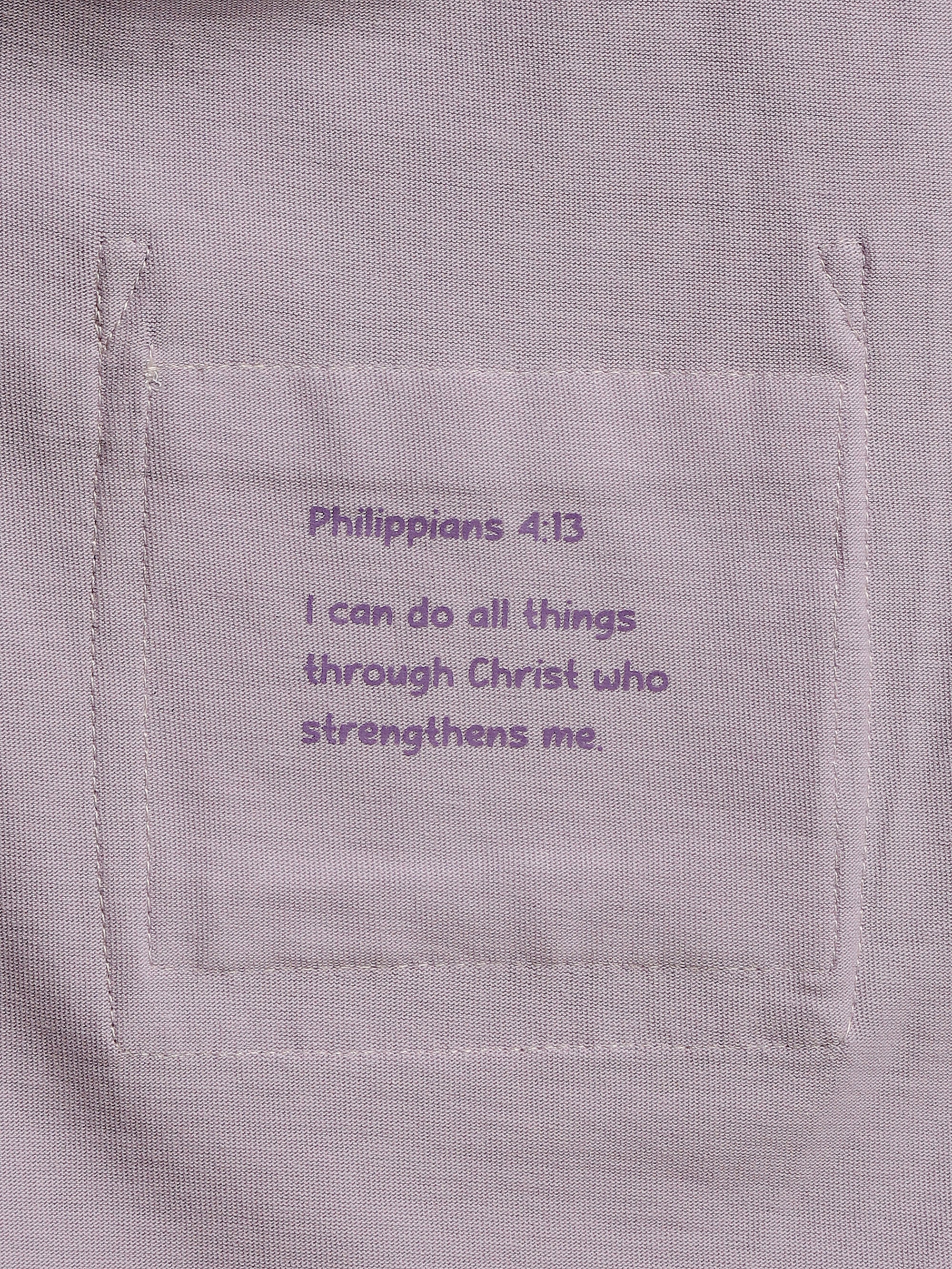 Lilac Prayer Pocket Short Sleeve Twirl Dress Cotton - Image 4