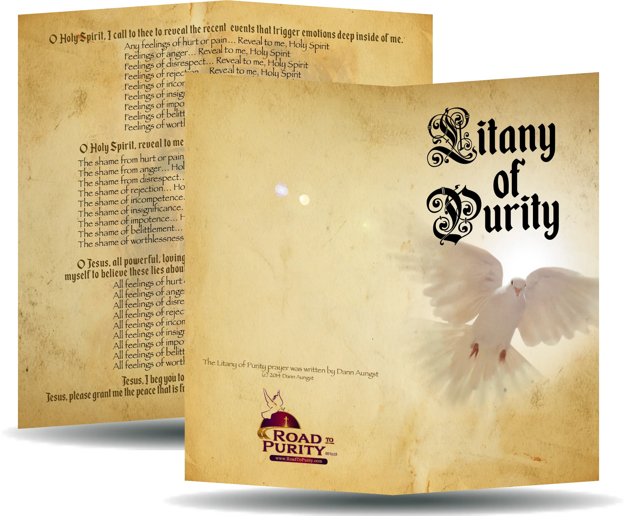 Litany of Purity - Prayer Card / 3" x 6" folded  (p) (c)