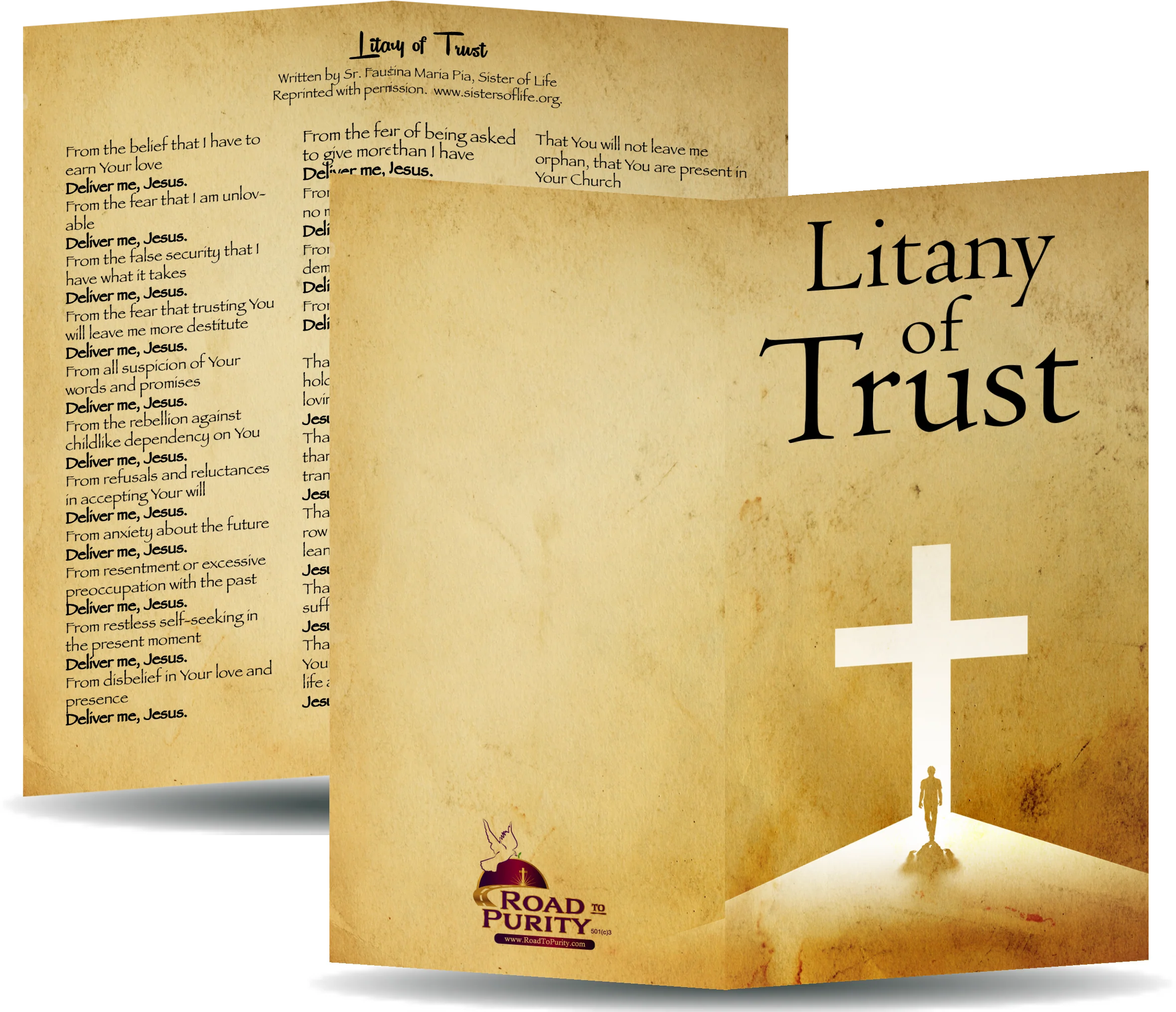 Litany of Trust - Prayer Card / 3" x 6" folded (c)