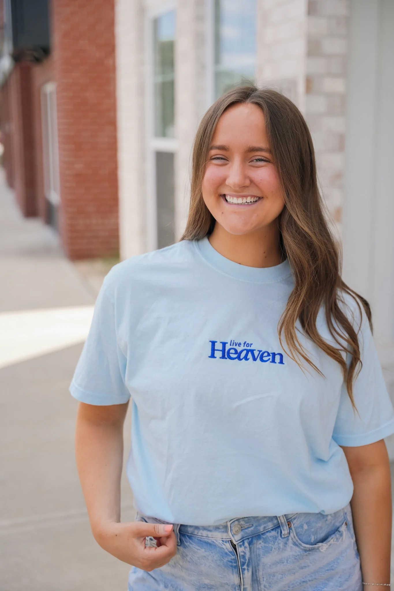 Live For Heaven Embroidered Tee - Image 2