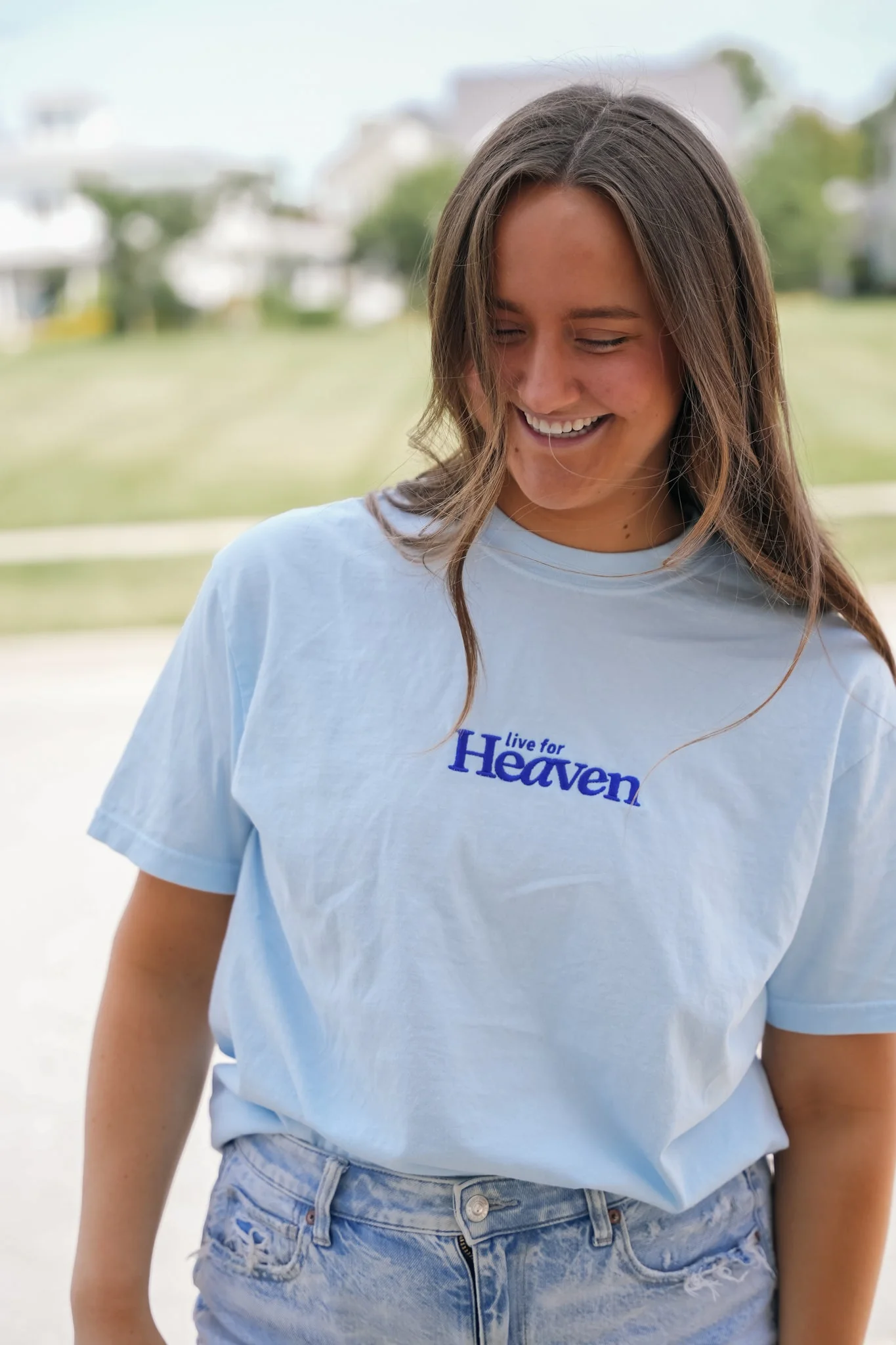 Live For Heaven Embroidered Tee - Image 3