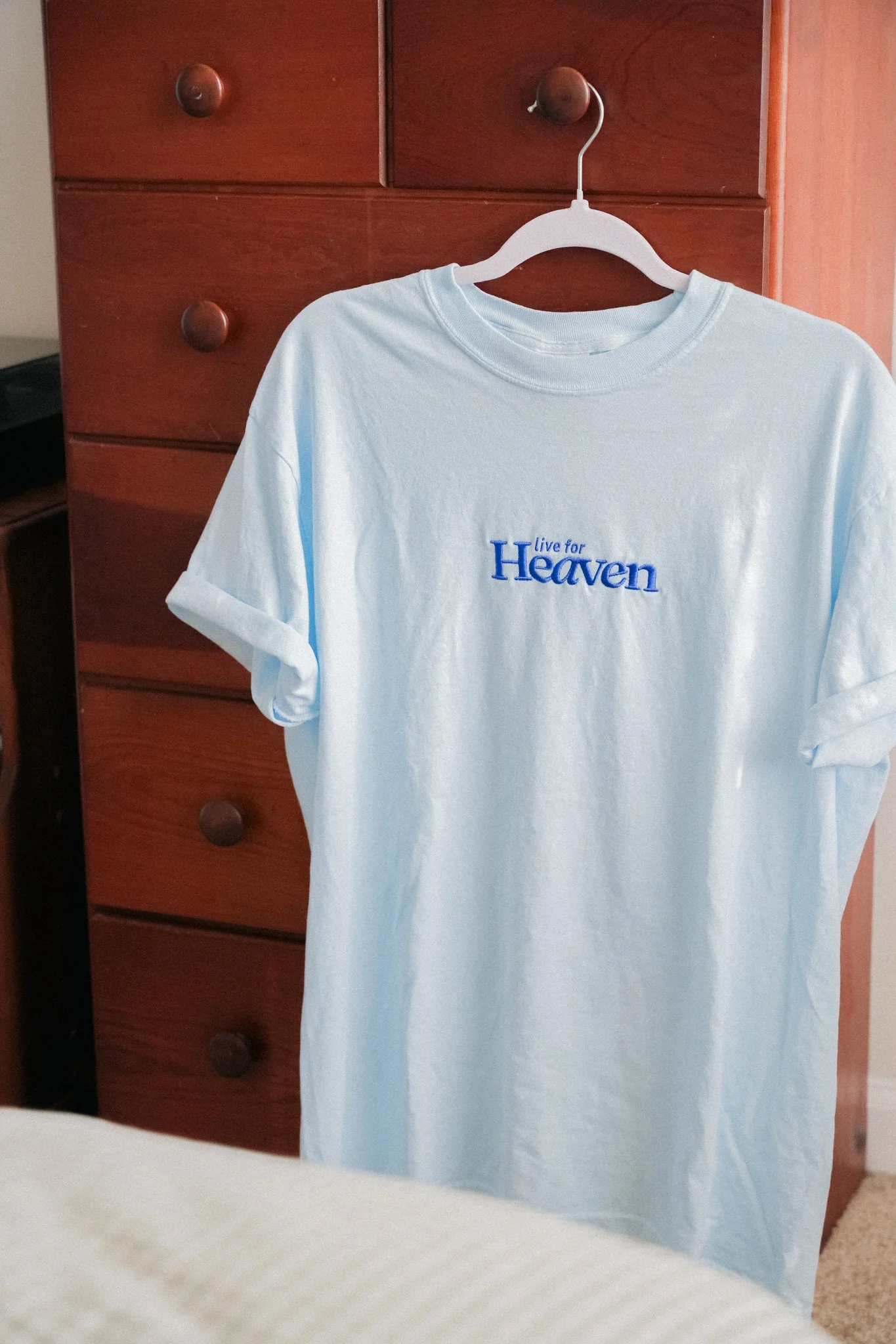 Live For Heaven Embroidered Tee - Image 6