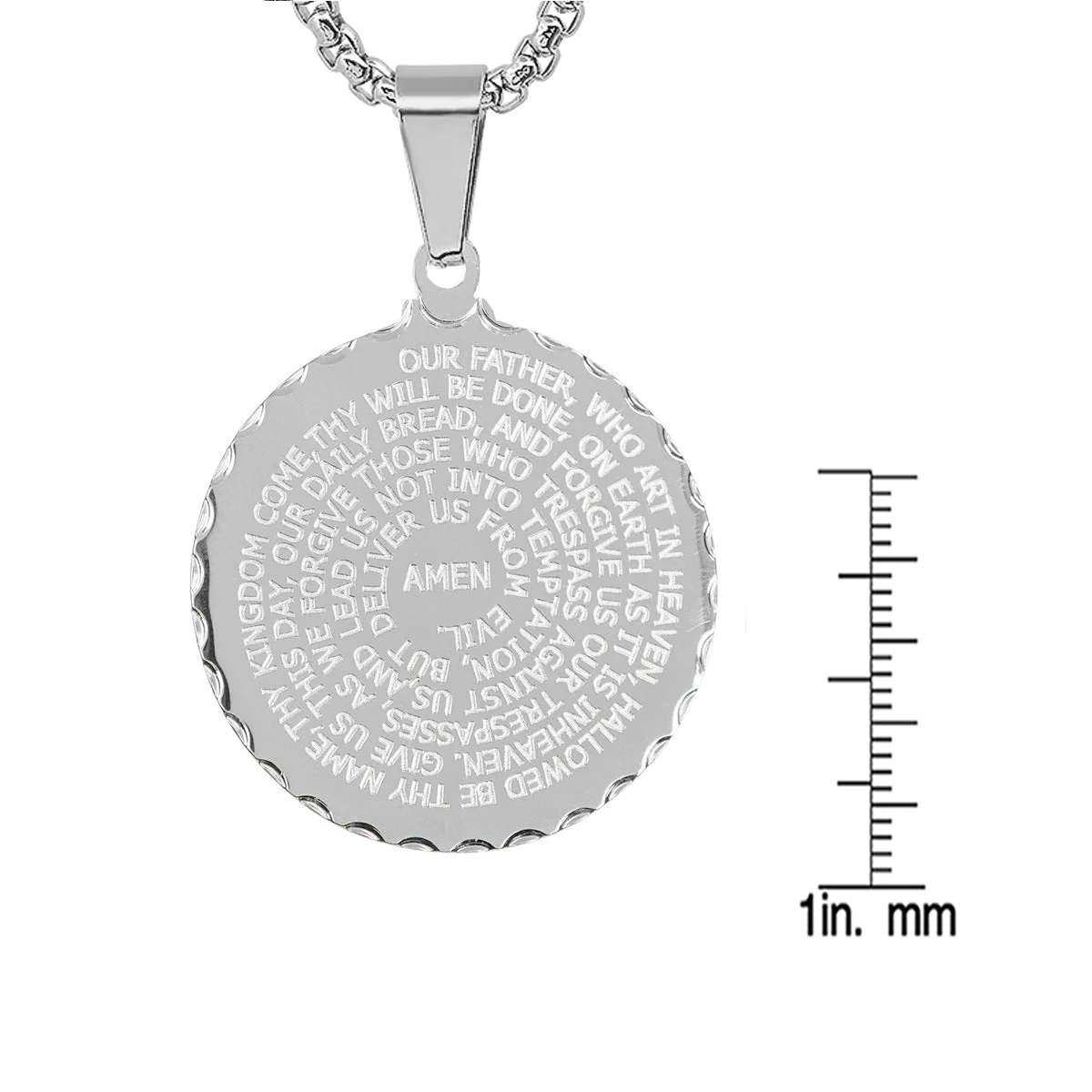 Lord's Prayer Medallion Necklace - Image 6