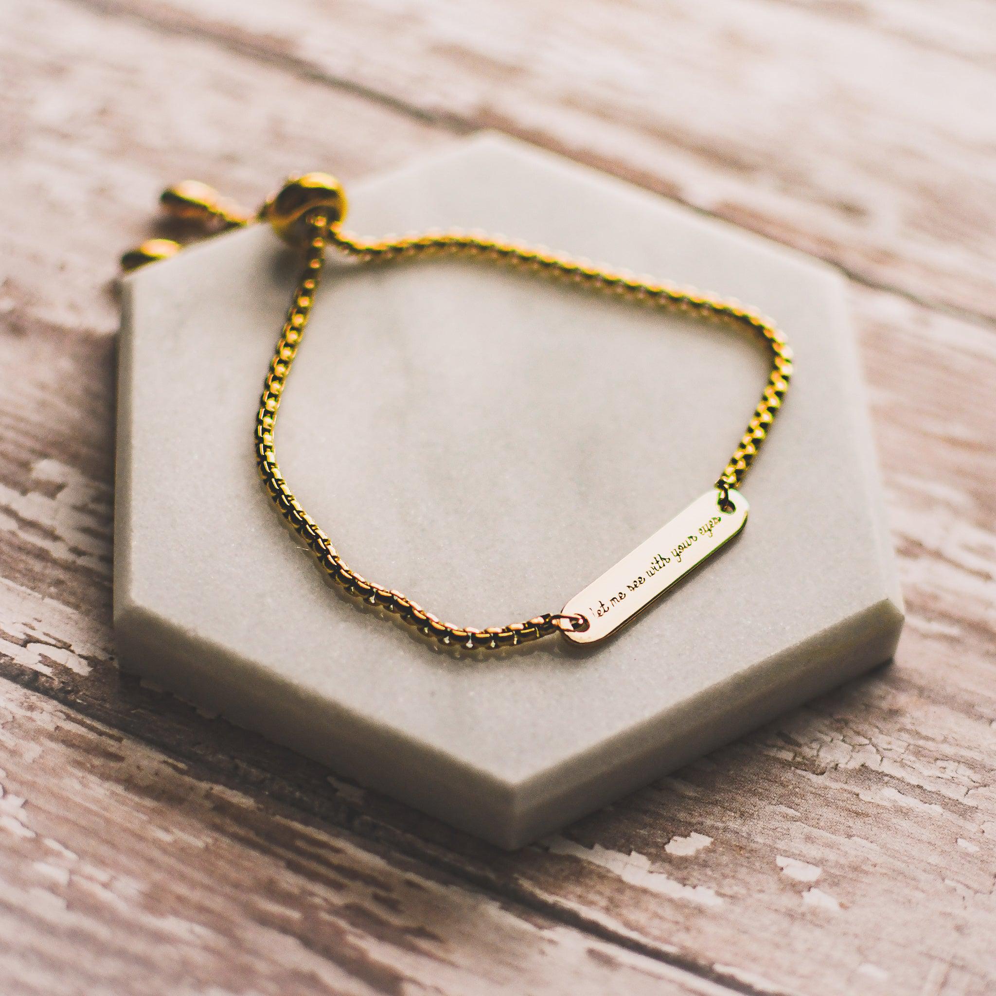Love with God’s Heart Gold Slider Bracelet - Image 5