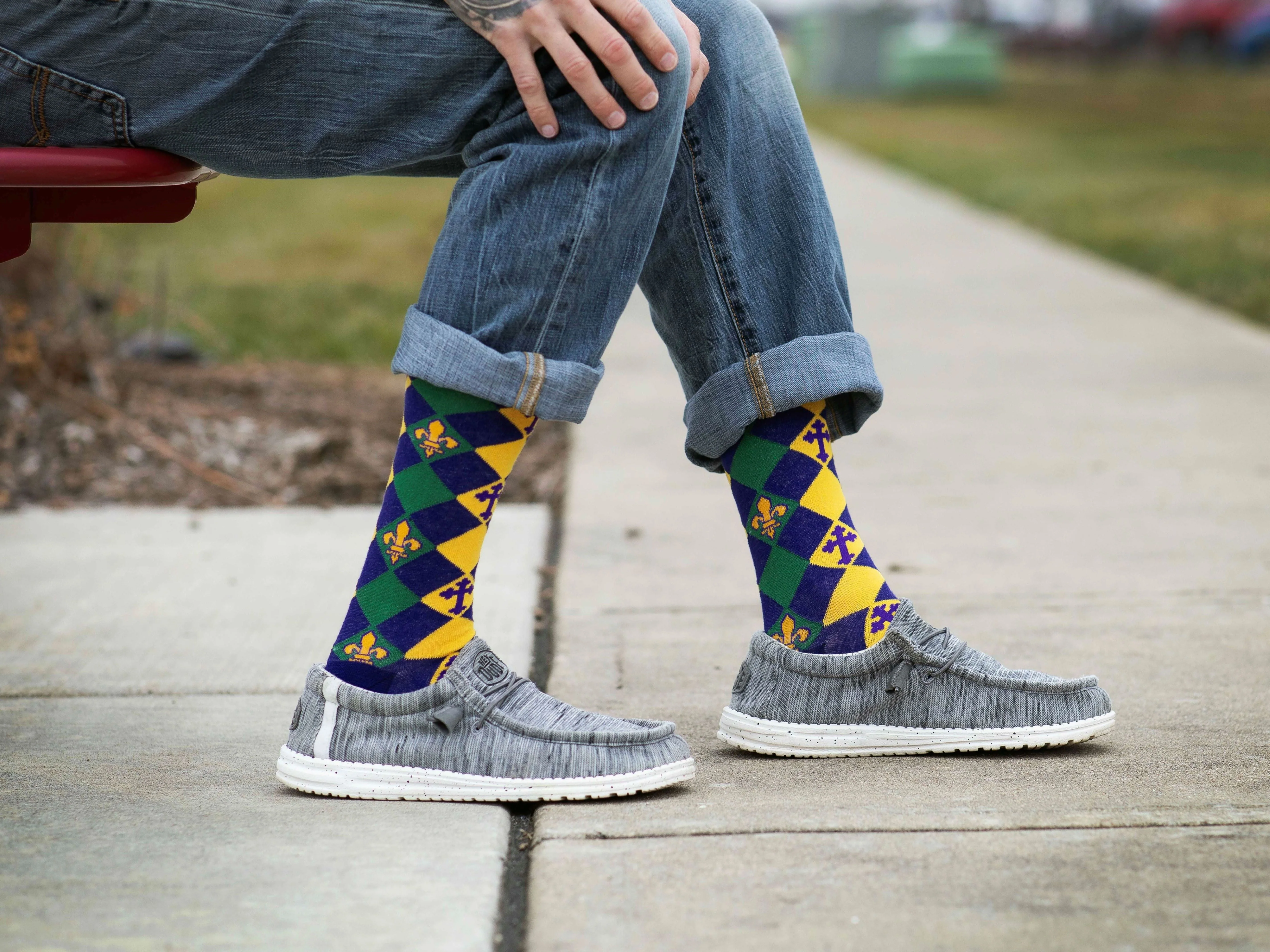 Mardi Gras Adult Socks - Image 3
