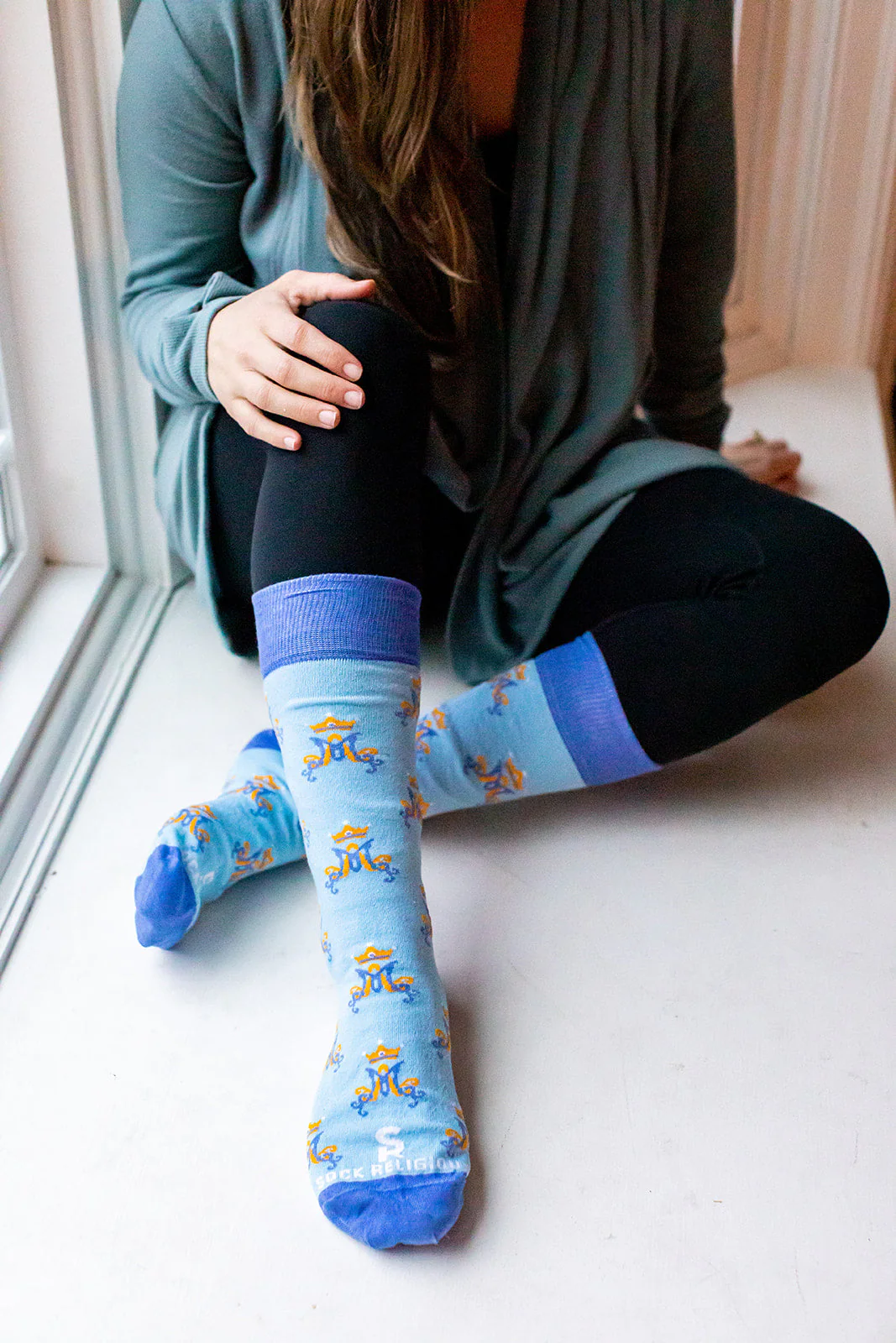 Marian Monogram Adult Socks - Image 2