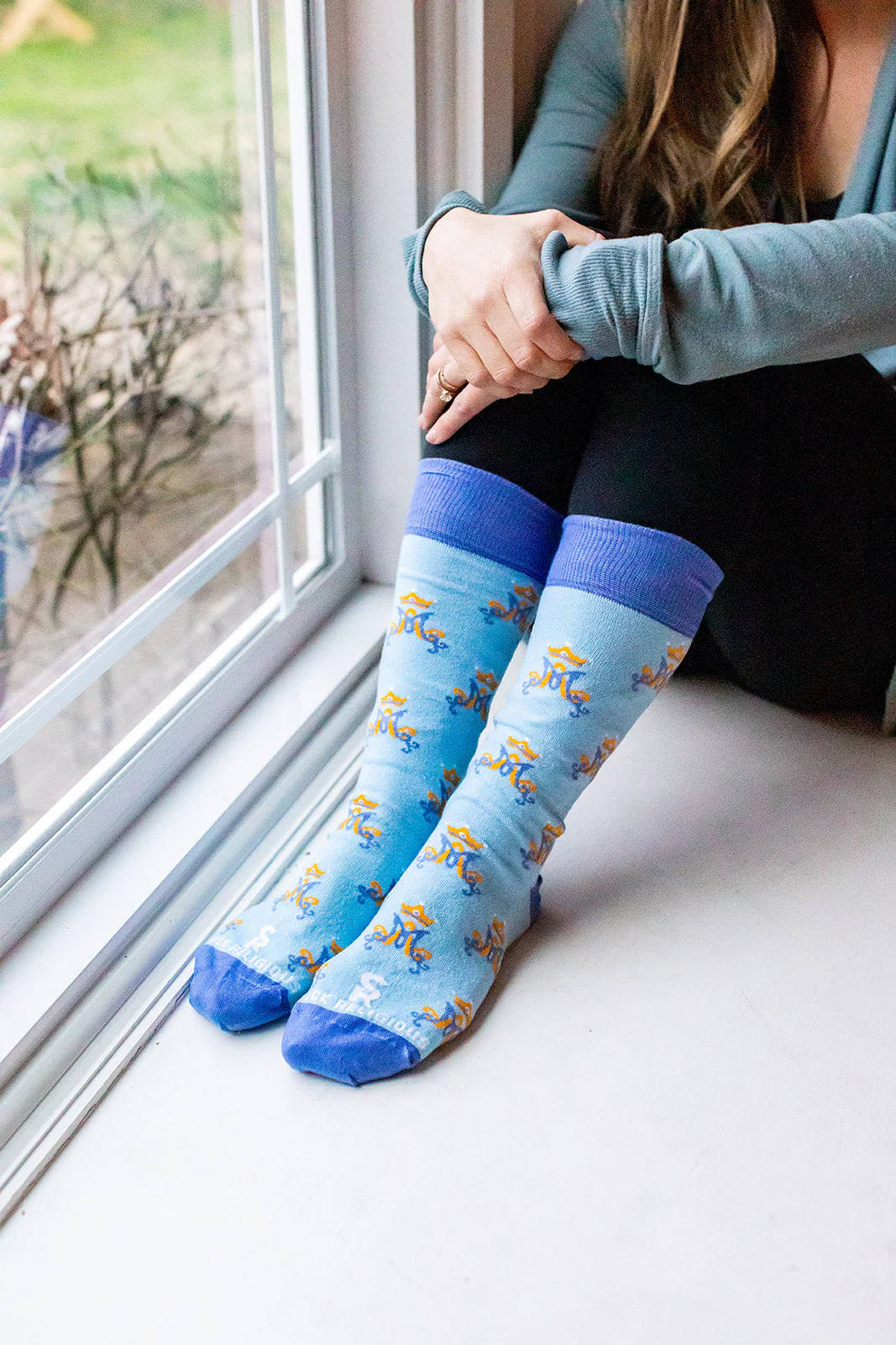 Marian Monogram Adult Socks - Image 3