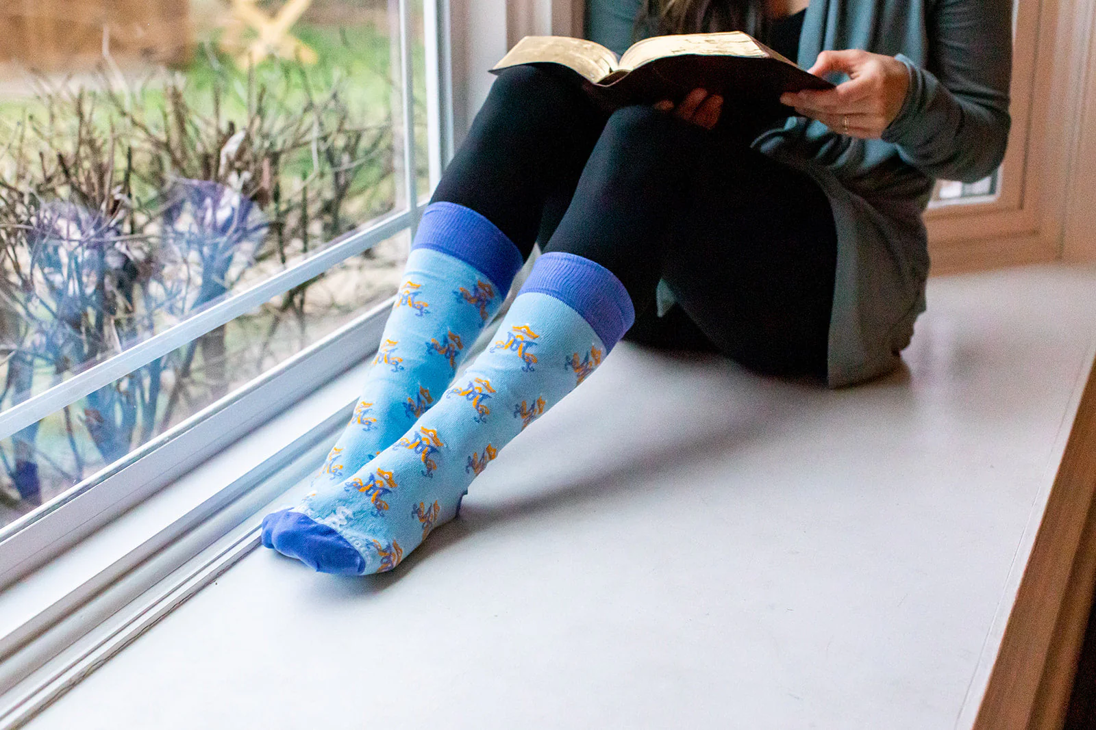 Marian Monogram Adult Socks - Image 4
