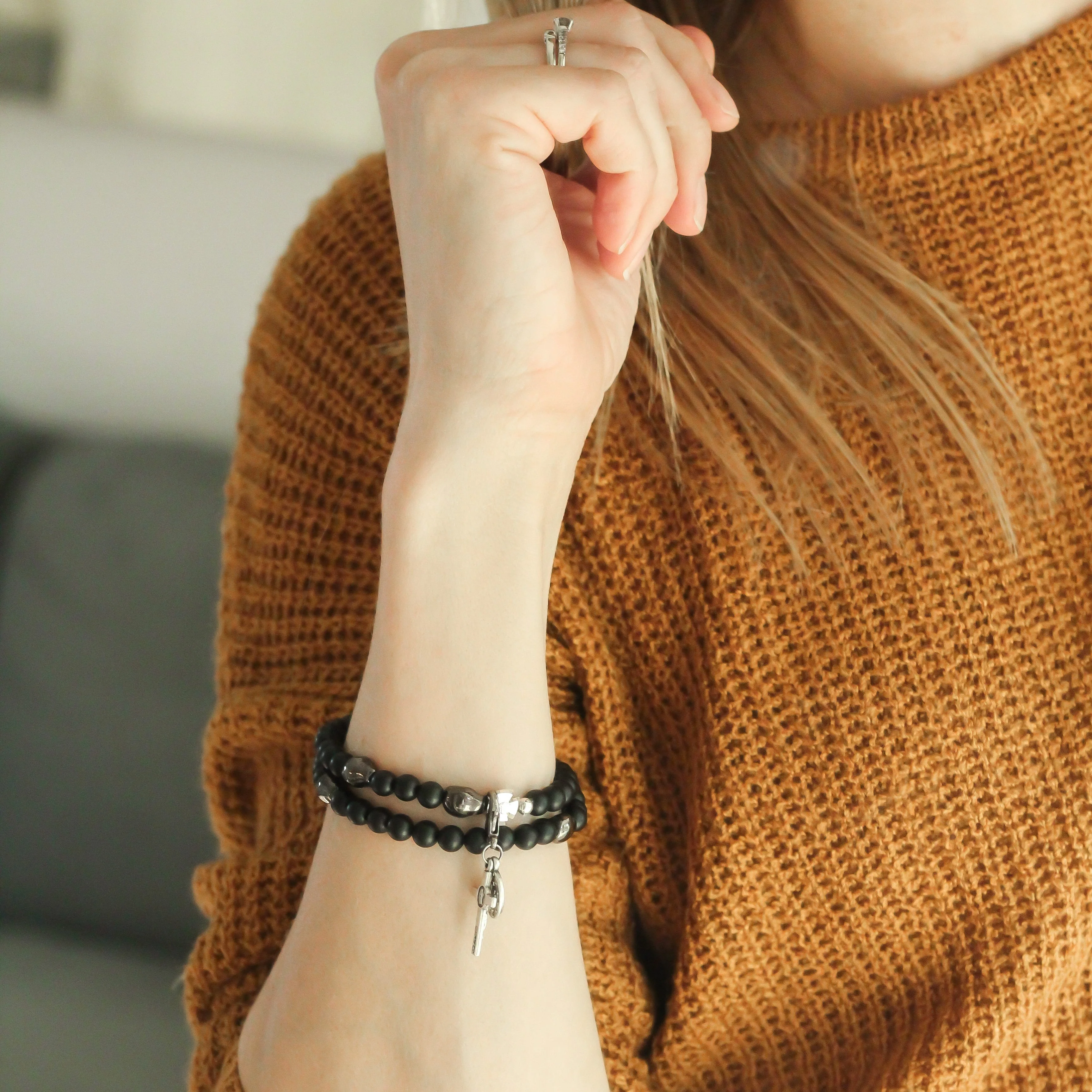 Memento Mori | Stretch and Wrap Rosary Bracelet - Image 6