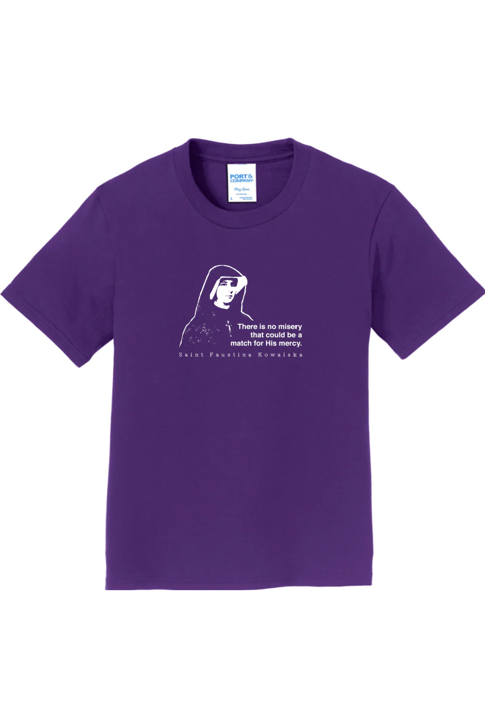 Mercy Message - St. Faustina Kowalska - Youth T-Shirt - Image 4