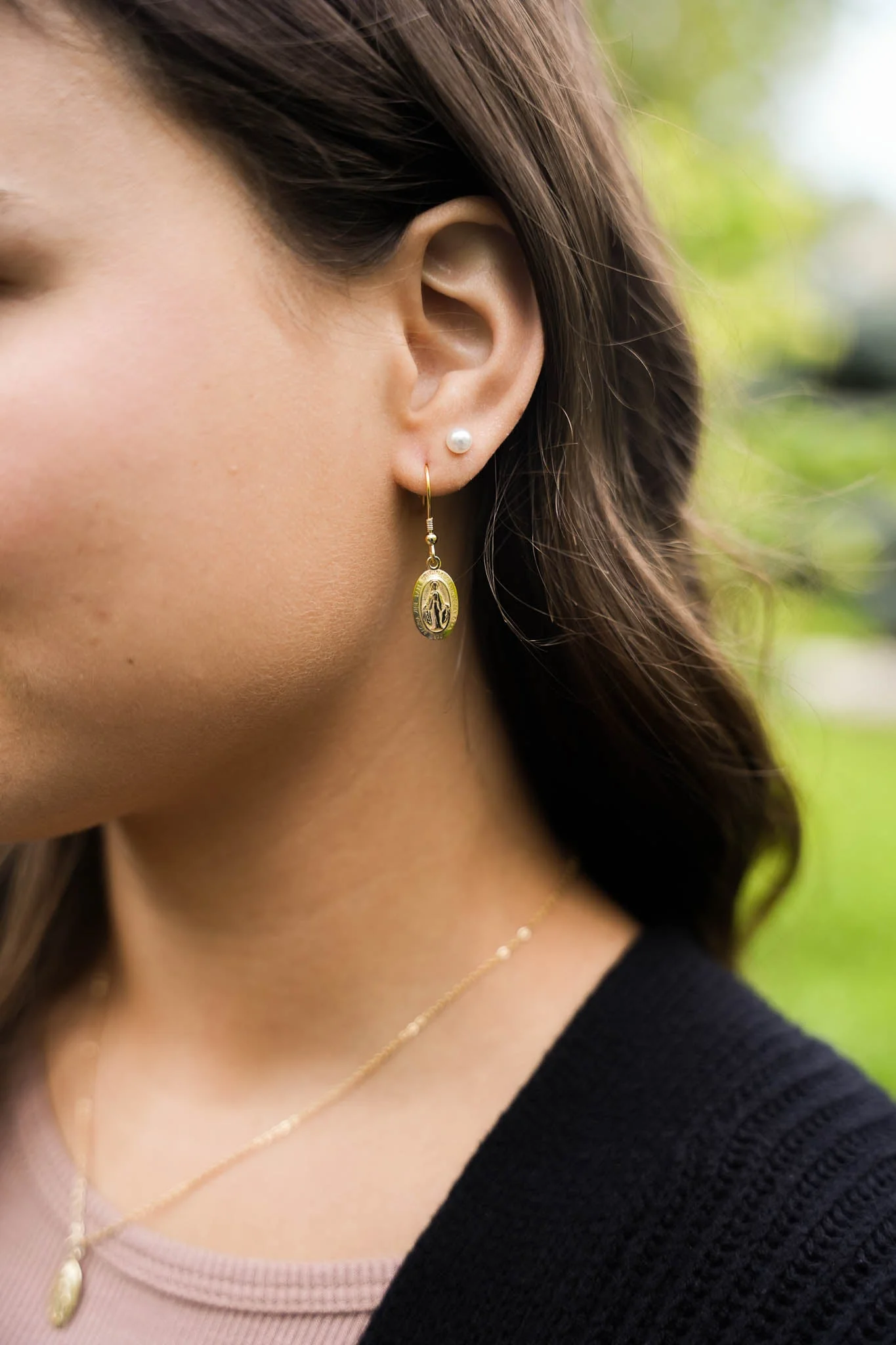 Miraculous Medal Earrings - Image 3