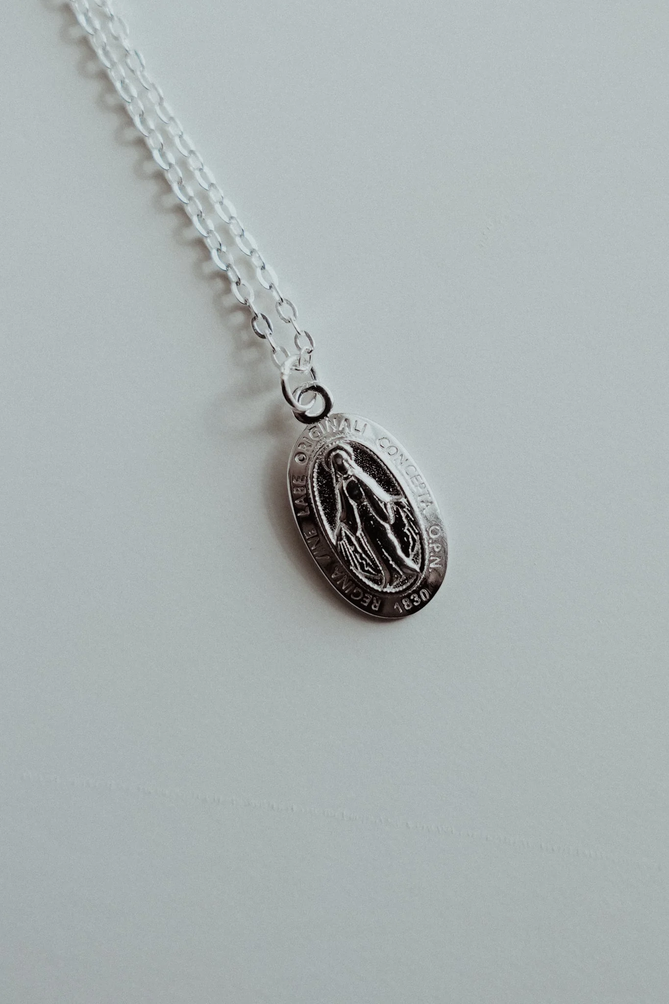 Miraculous Medal Necklace // Silver - Image 3