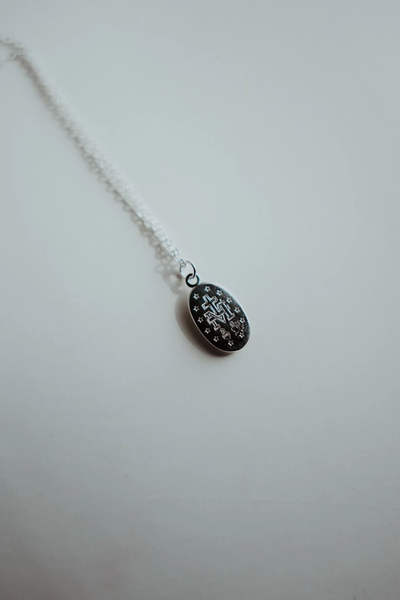 Miraculous Medal Necklace // Silver - Image 4