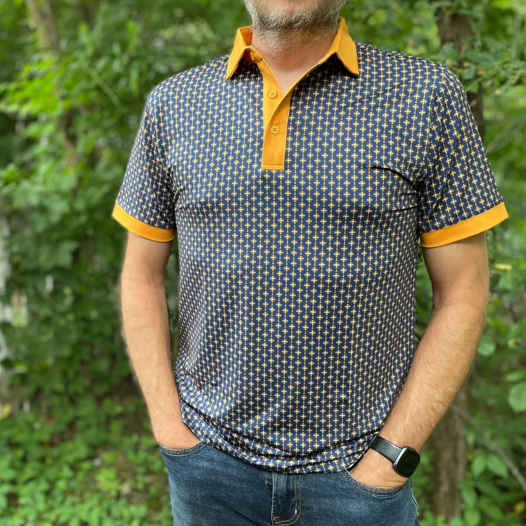 Monstrance Catholic Men's Performance Polo - Image 3