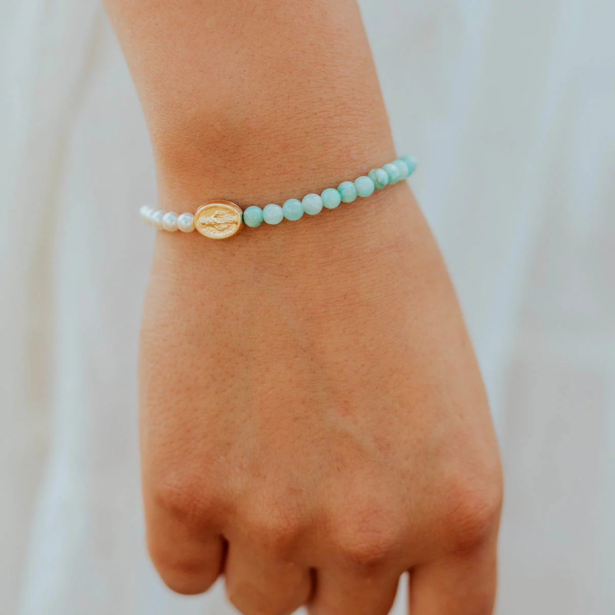 Mother Mary, Mother Me Blessing Bracelet - Gold - Image 2