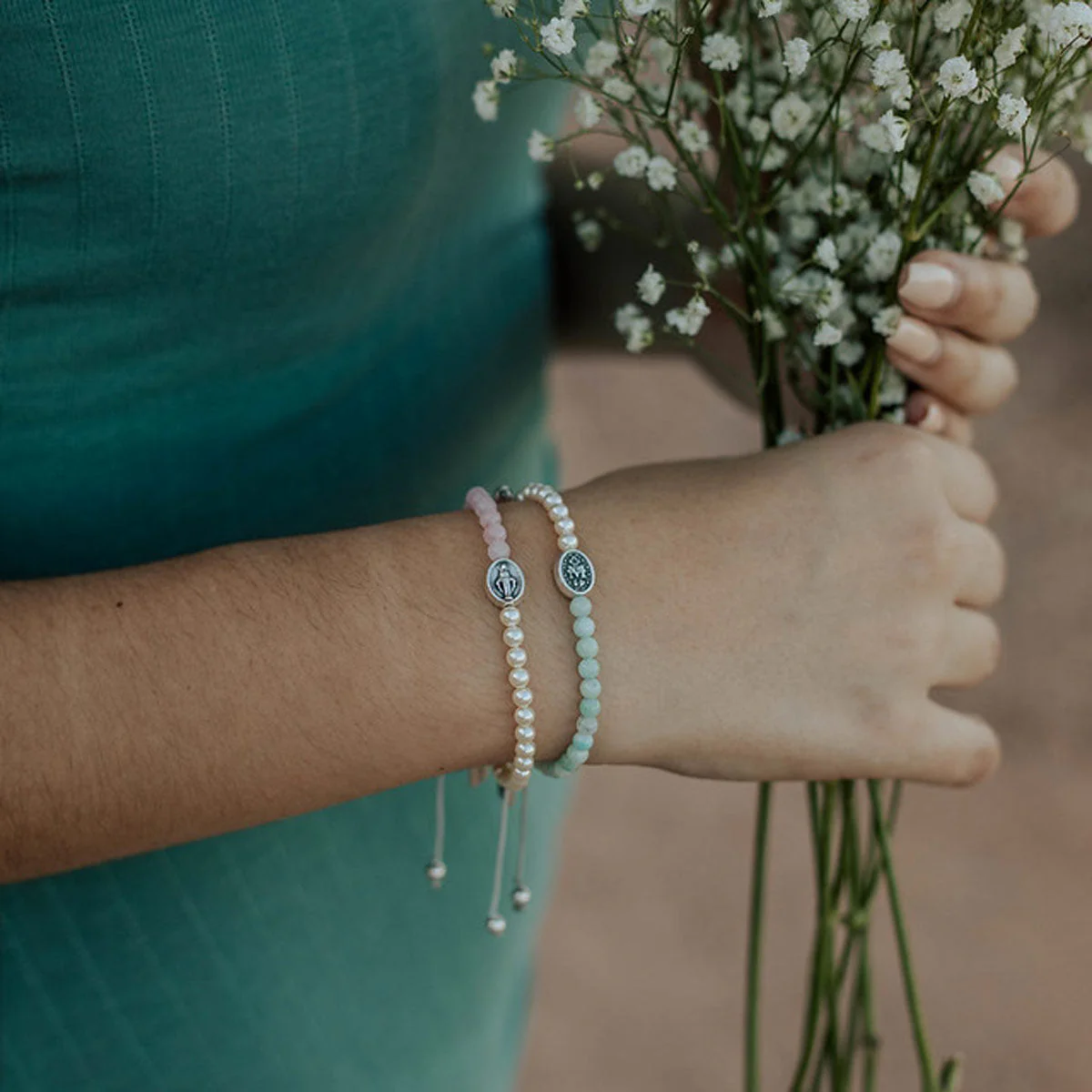Mother Mary, Mother Me Blessing Bracelet - Silver - Image 2