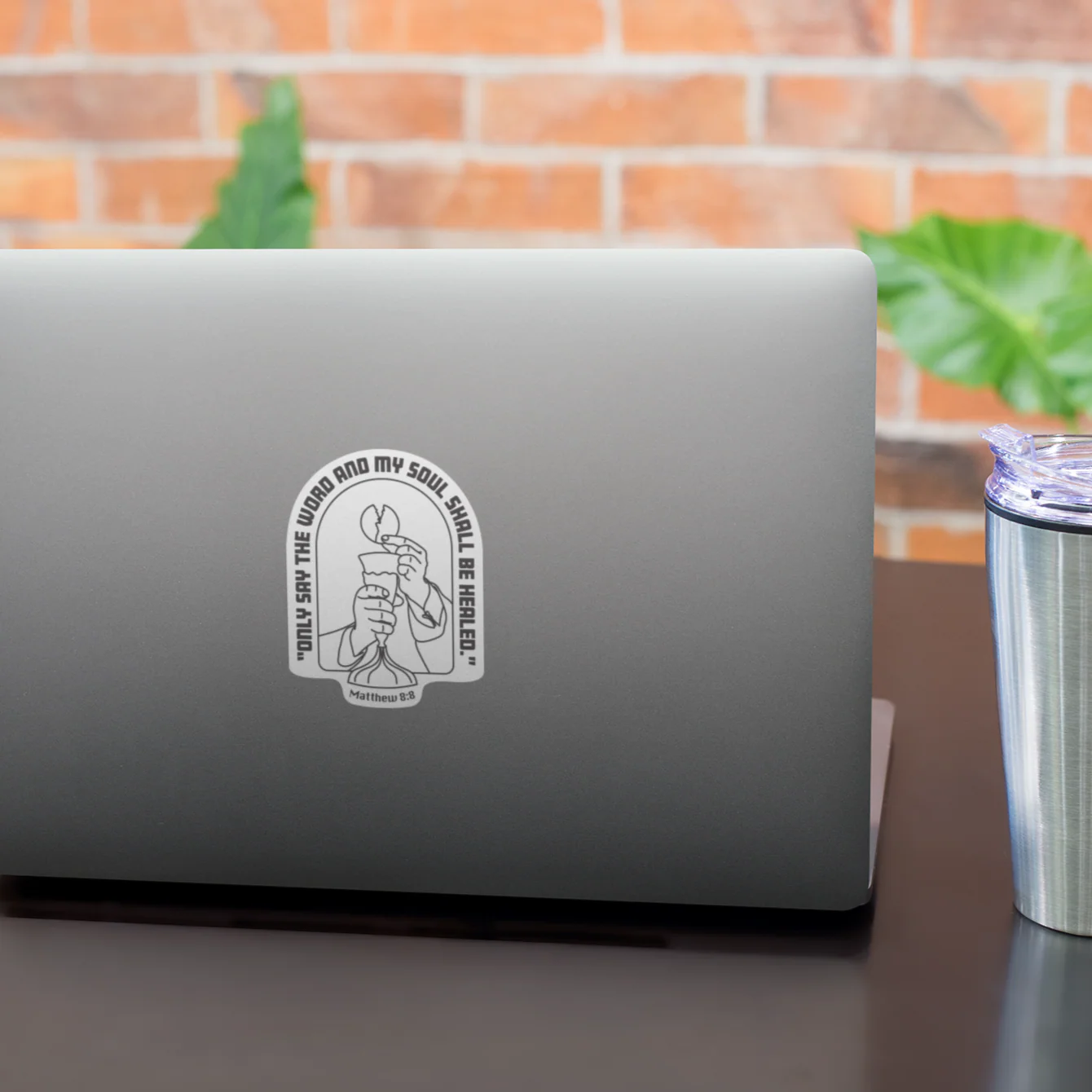 My Soul Shall Be Healed - Matthew 8:8 Sticker - Image 2
