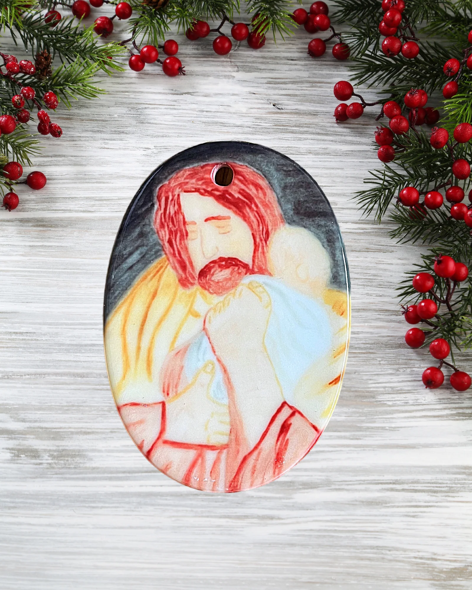 Nativity Scene Ceramic Ornament - Image 14