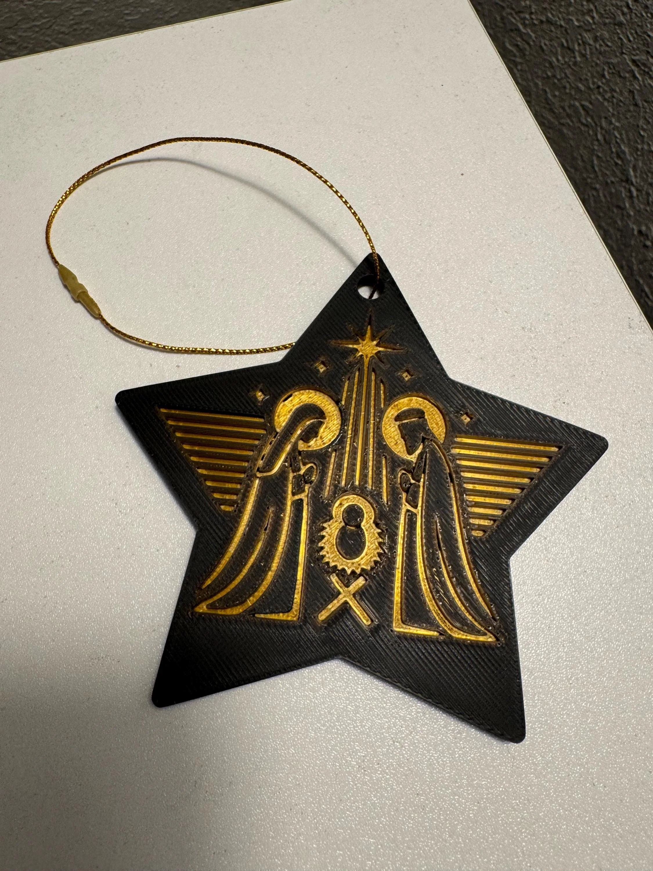 Nativity Scene Star Christmas Ornament - Image 2