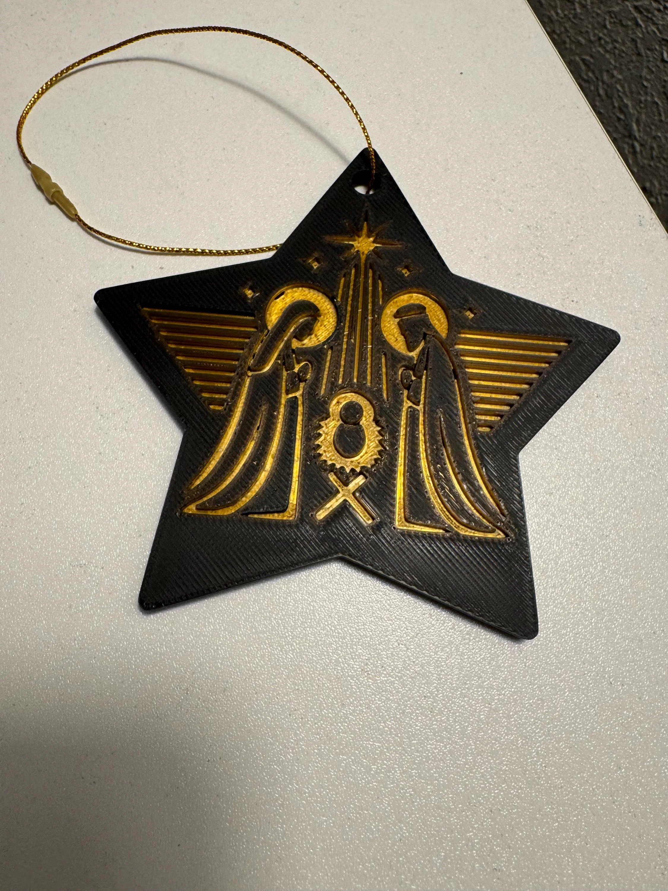 Nativity Scene Star Christmas Ornament - Image 3