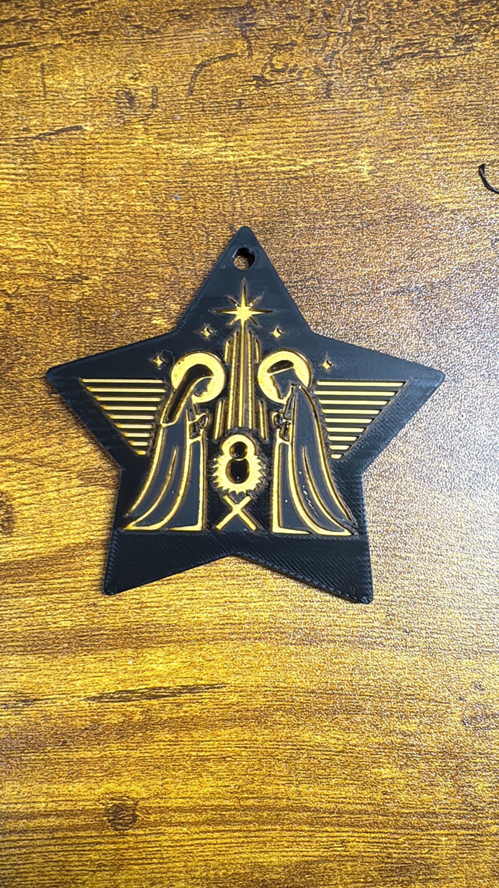 Nativity Scene Star Christmas Ornament - Image 4