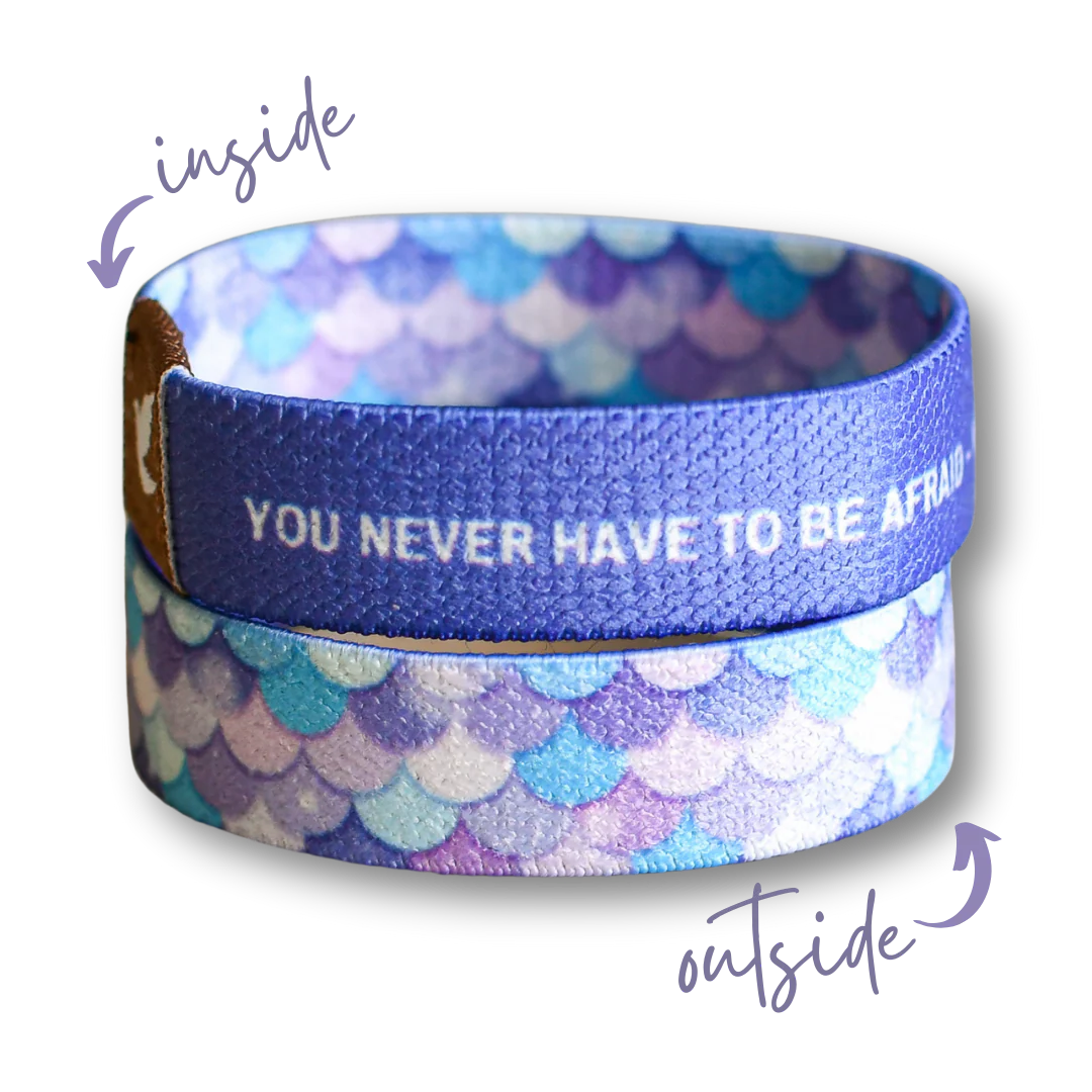 Never Afraid Mermaid Print Kids Truthband - Image 4
