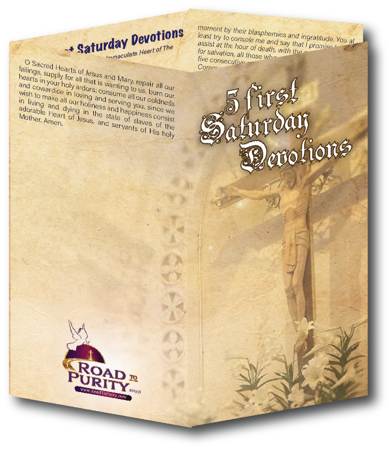 NEW! 5 First Saturday Devotions - Prayer Card / 3" x 6" folded (c)