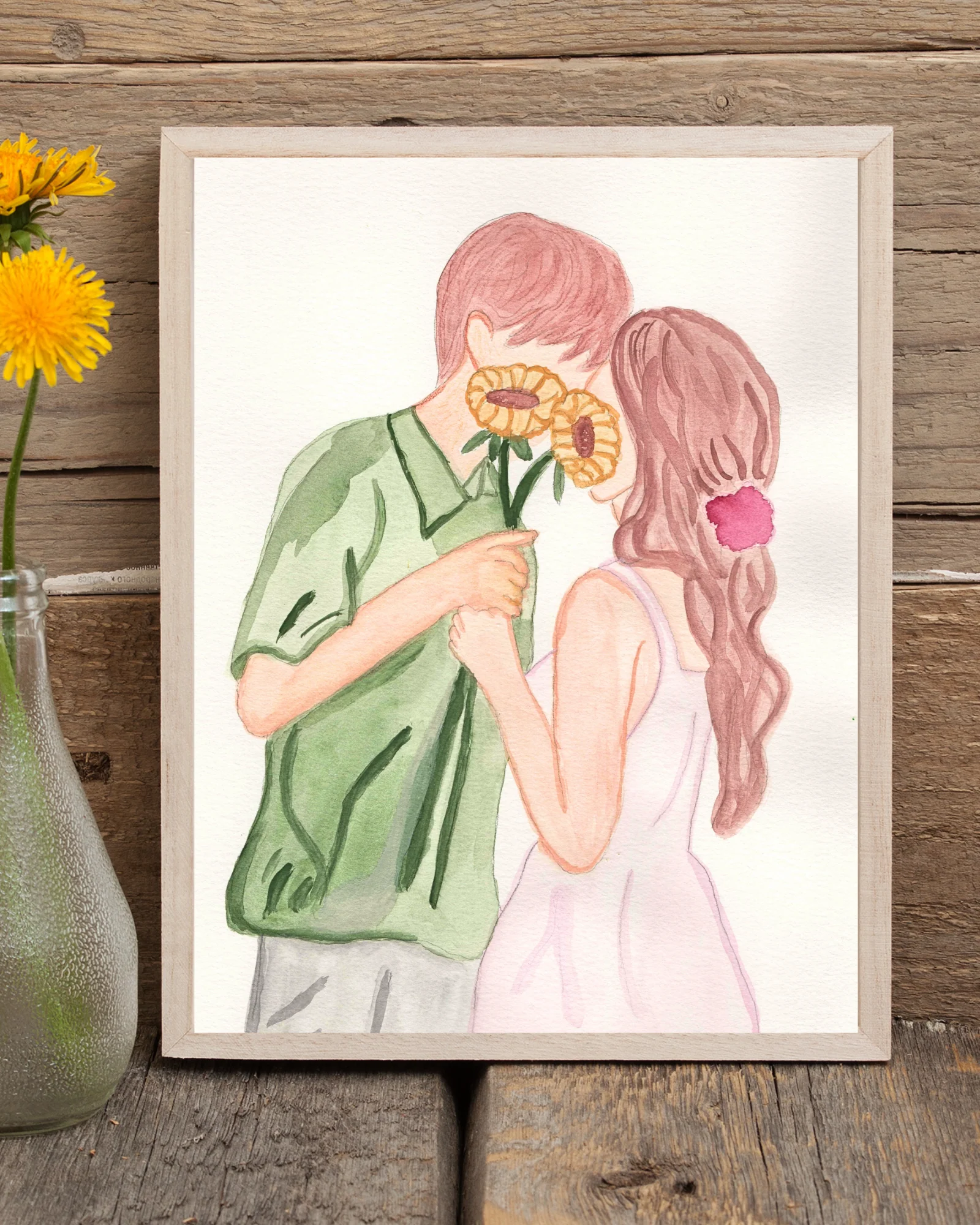 Newlyweds Watercolor Print - Image 2