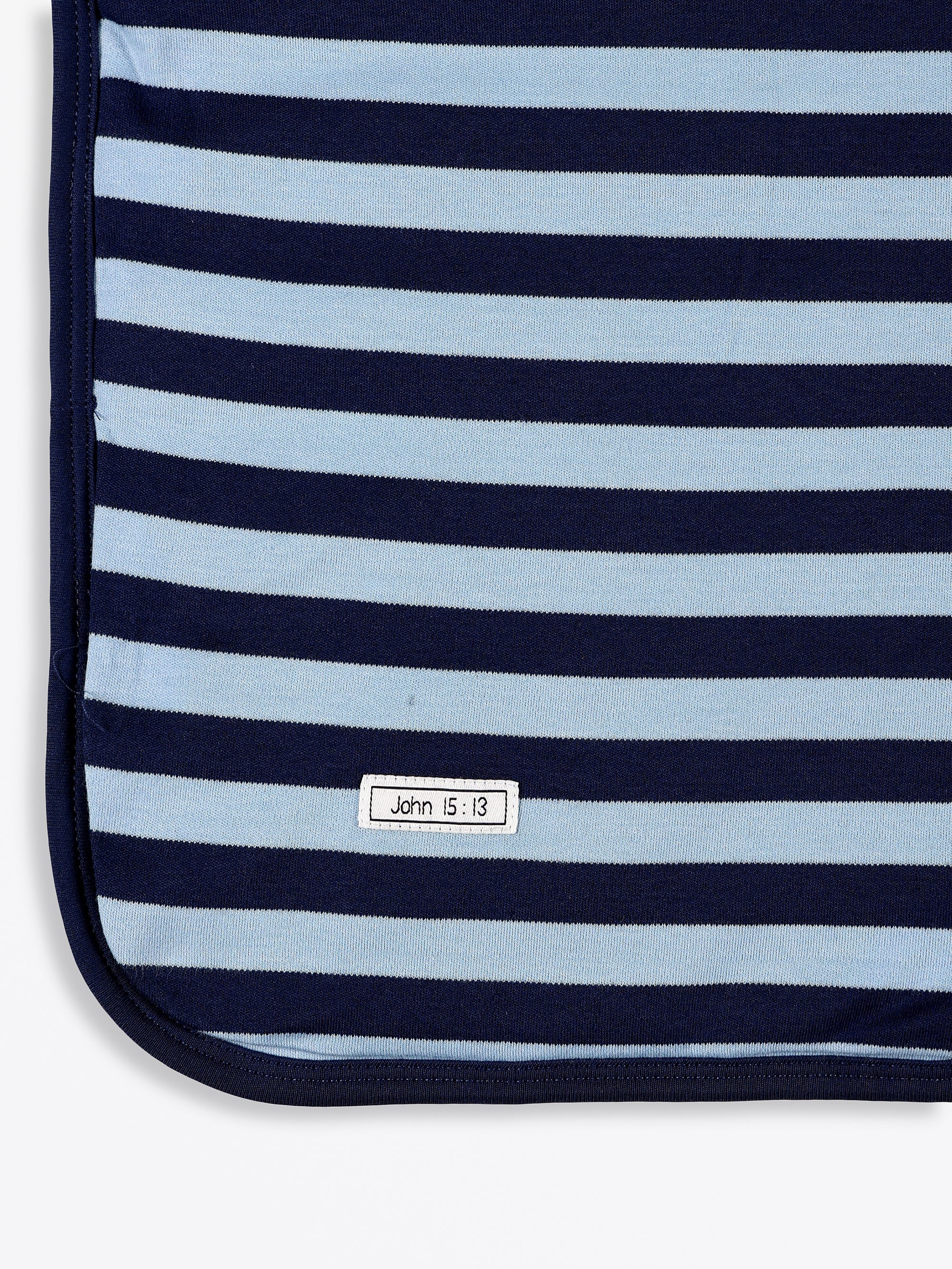 No Greater Love Blue Blanket Cotton - Image 3