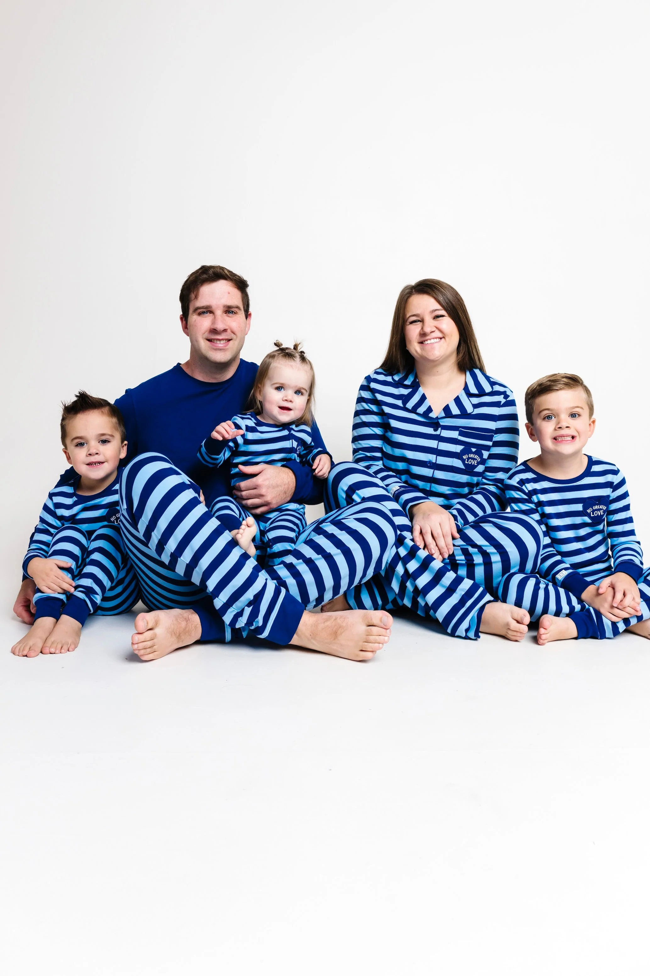 No Greater Love Blue Footless Onesie Cotton - Image 6
