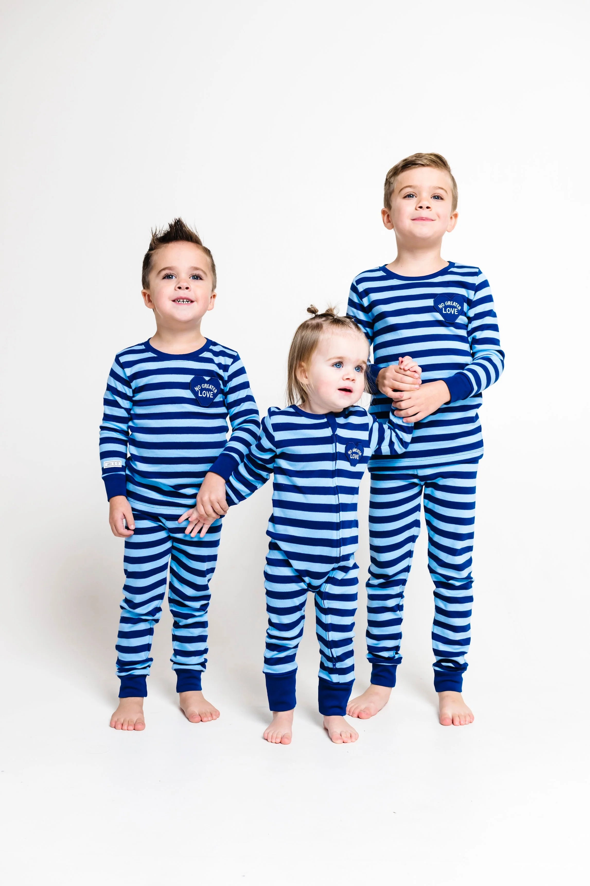 No Greater Love Blue PJ Long Sleeve Set Cotton - Image 7